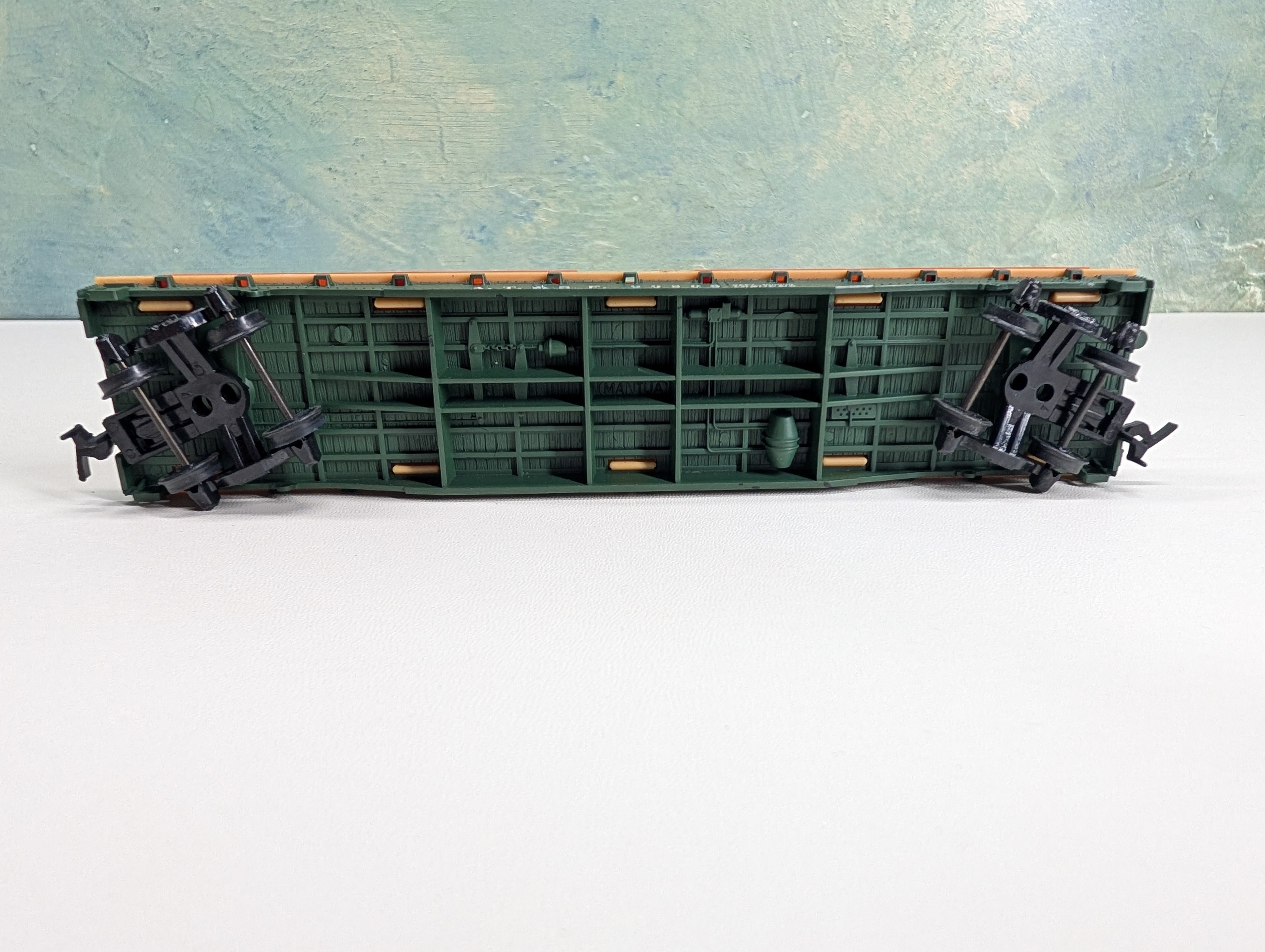 USED Mantua HO Scale 50' Trailer Flat Car w/ Brake Wheel! Santa Fe ATSF #90806