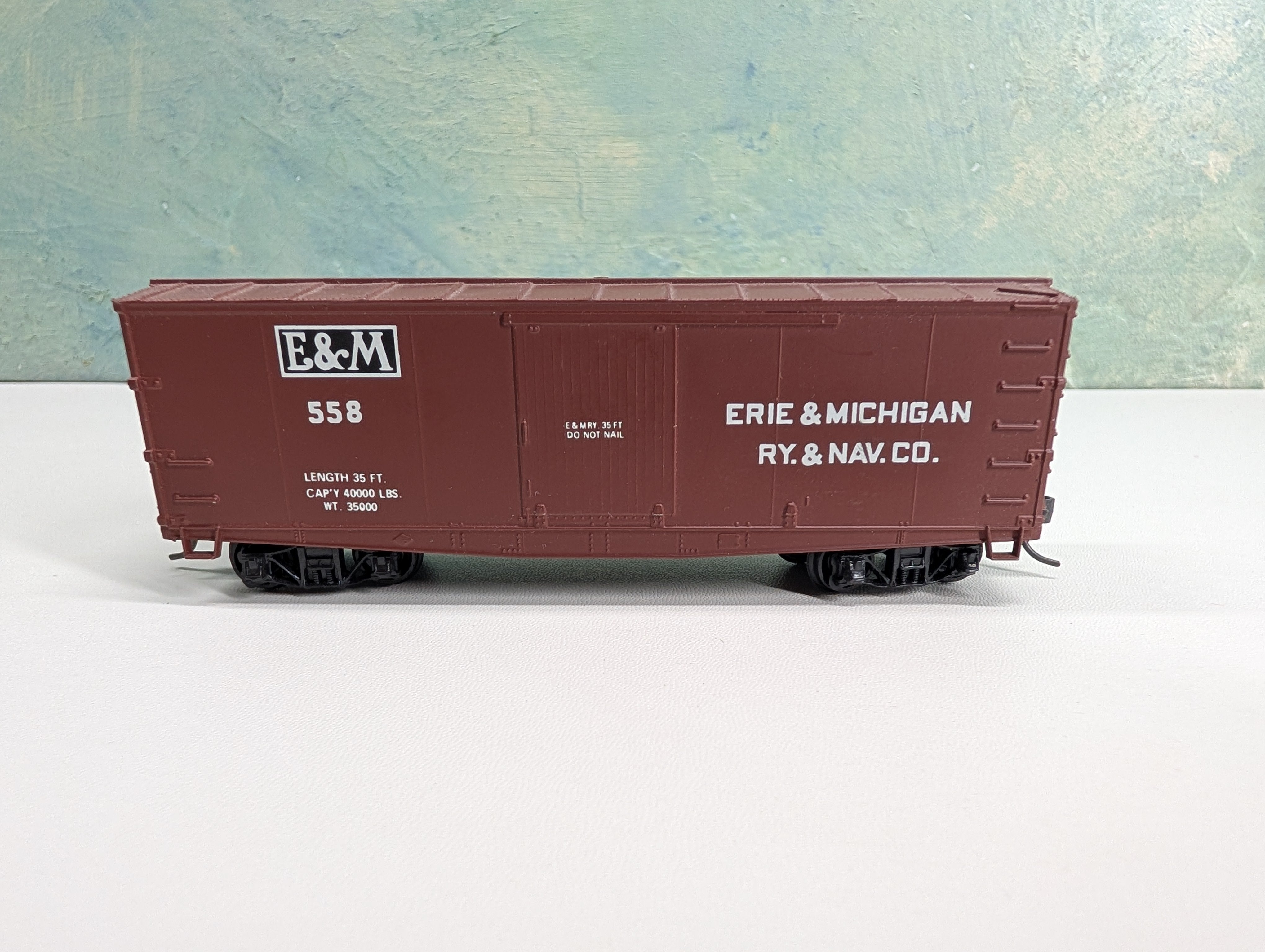 USED HO Scale 37' Box Car Erie & Michigan E&M #558