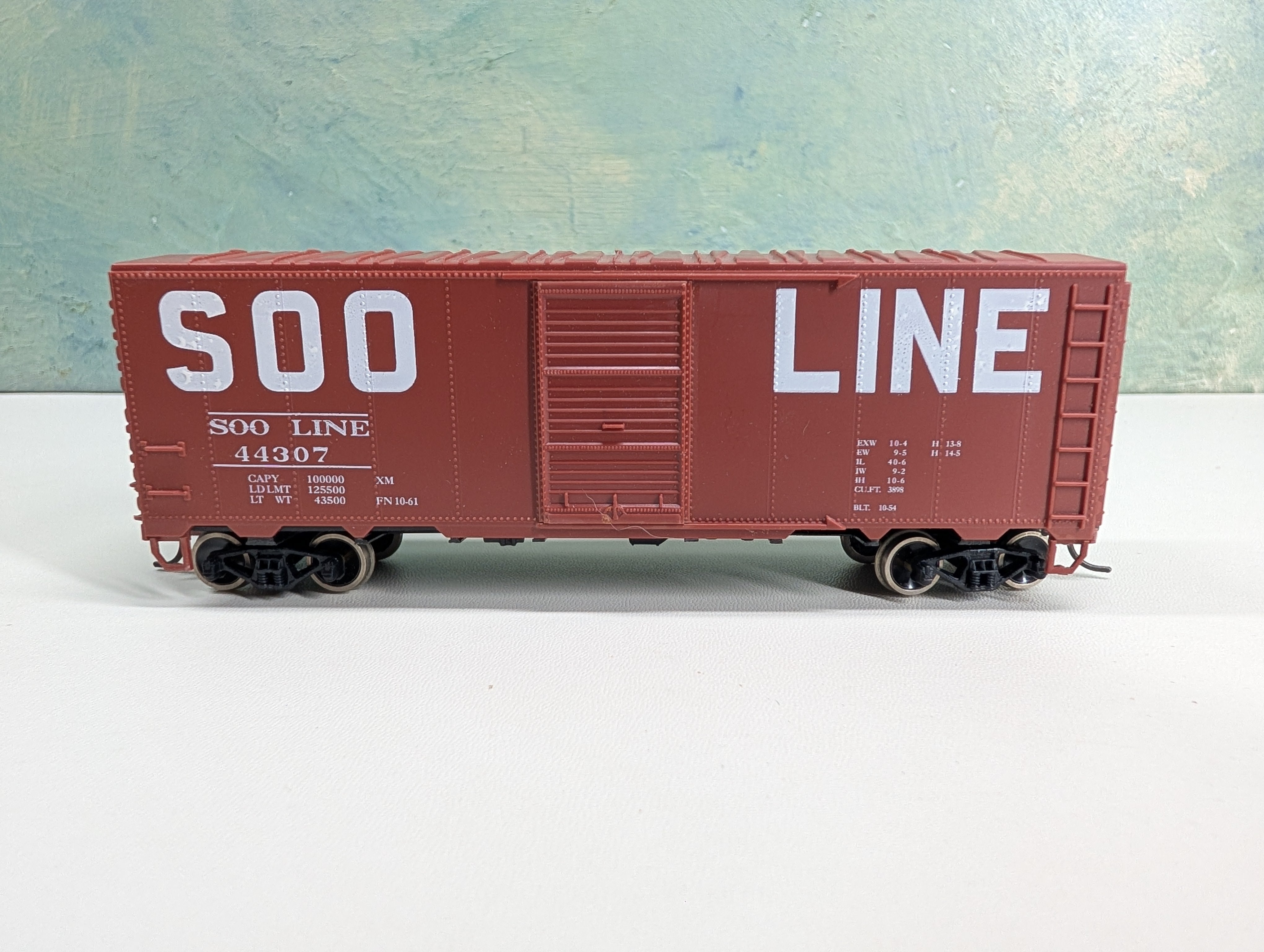 USED C&BT SHOPS HO Scale 40' Box Car SOO Line #44307 Metal Wheels