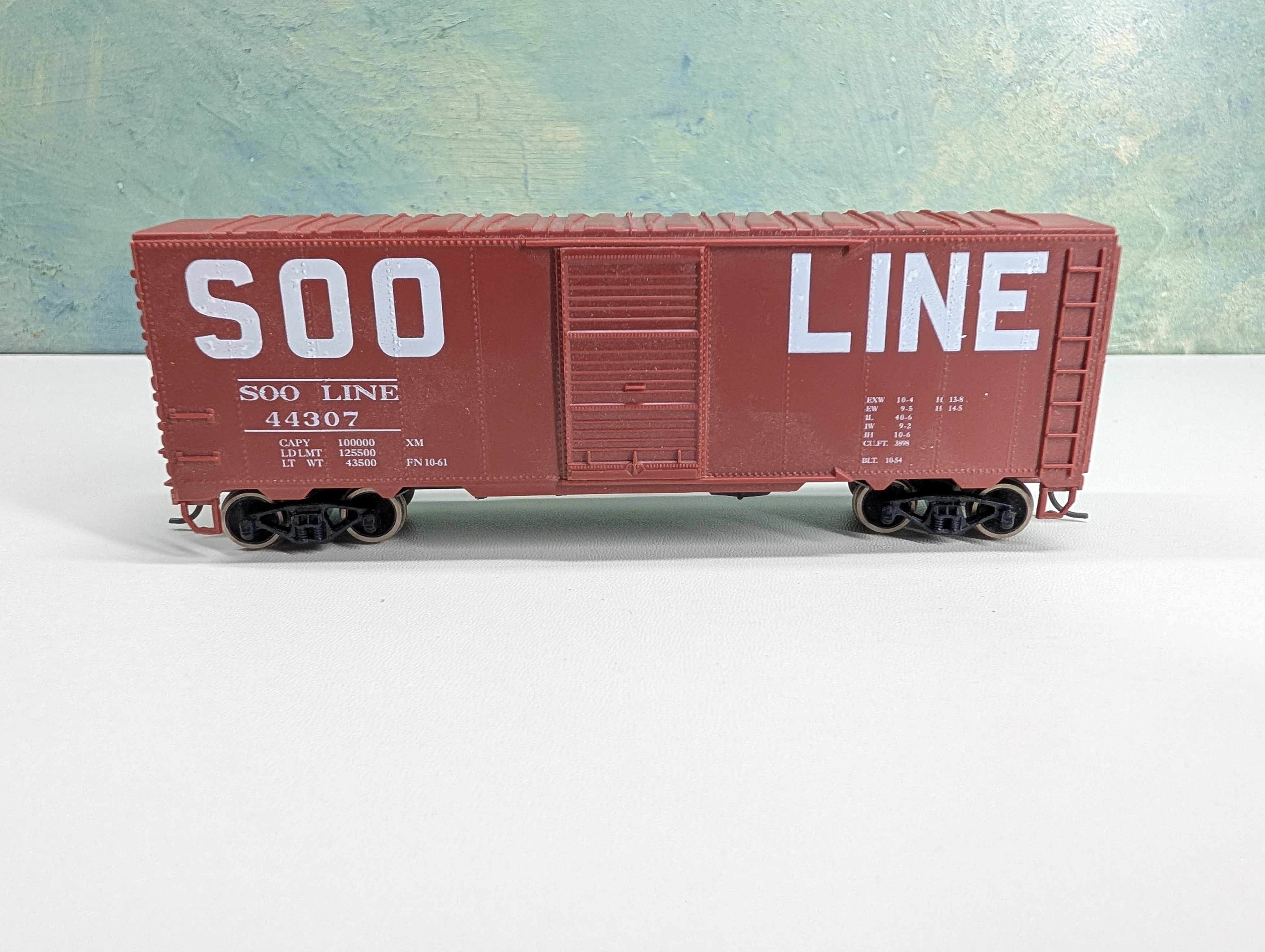 USED C&BT SHOPS HO Scale 40' Box Car SOO Line #44307 Metal Wheels