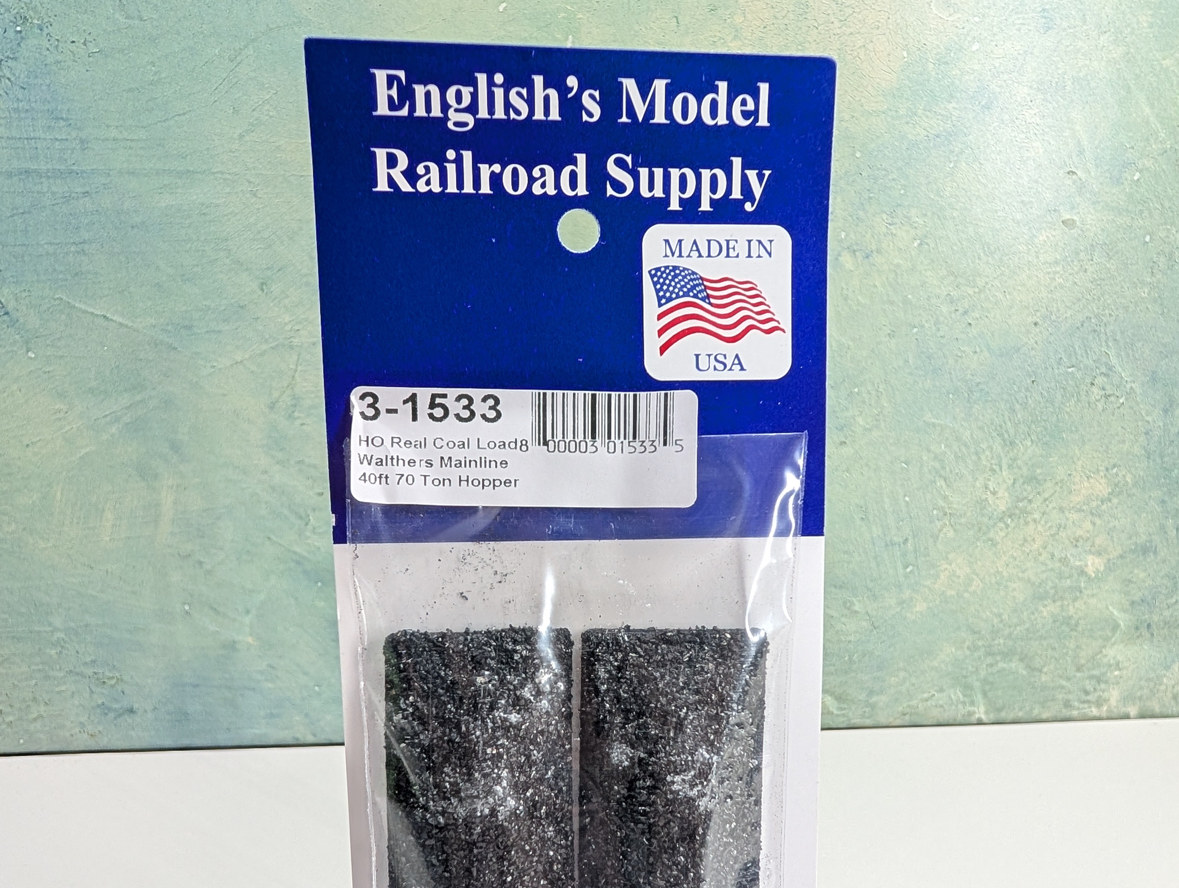 English's Model Railroad Supply #3-1533 HO Scale Coal Loads for Walthers Mainline 40' 70 Ton Hoppers (2 pcs)