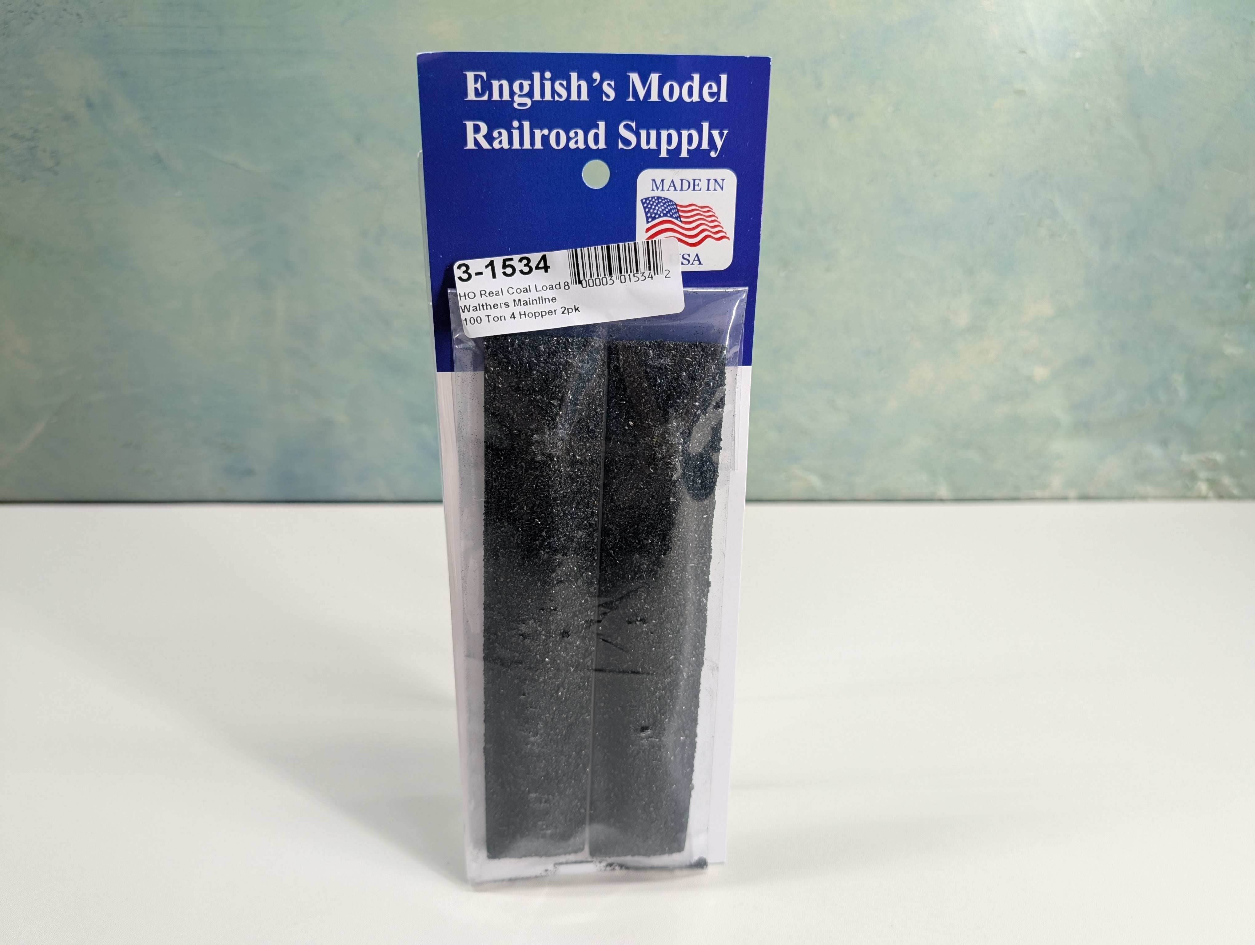 English's Model Railroad Supply #3-1534 HO Scale Coal Loads for Walthers Mainline 100 Ton 4 Bay Hoppers (2 pcs)