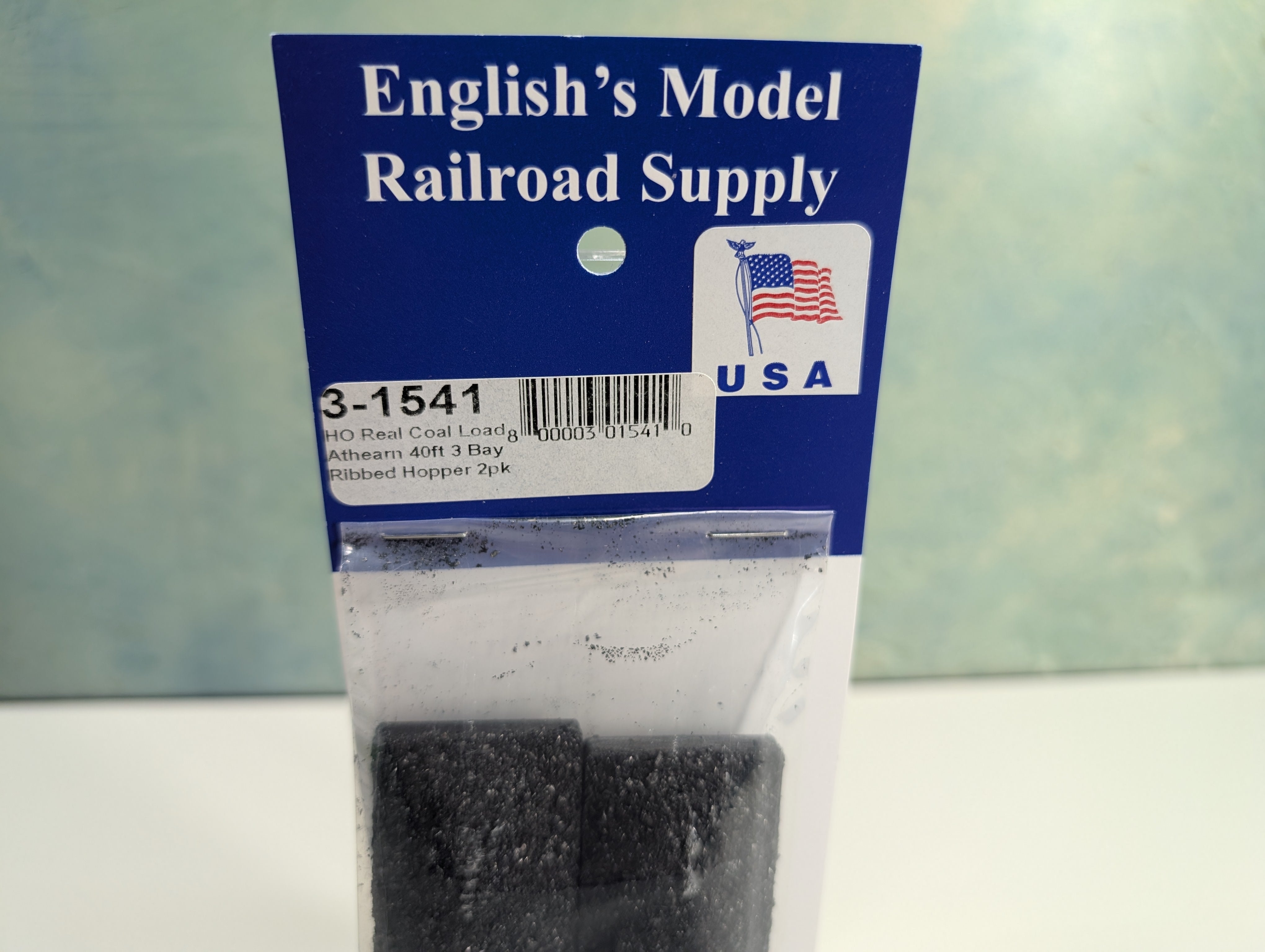 English's Model Railroad Supply #3-1541 HO Scale Coal Loads for Athearn 40' 3 Bay Ribbed Hopper (2 pcs)