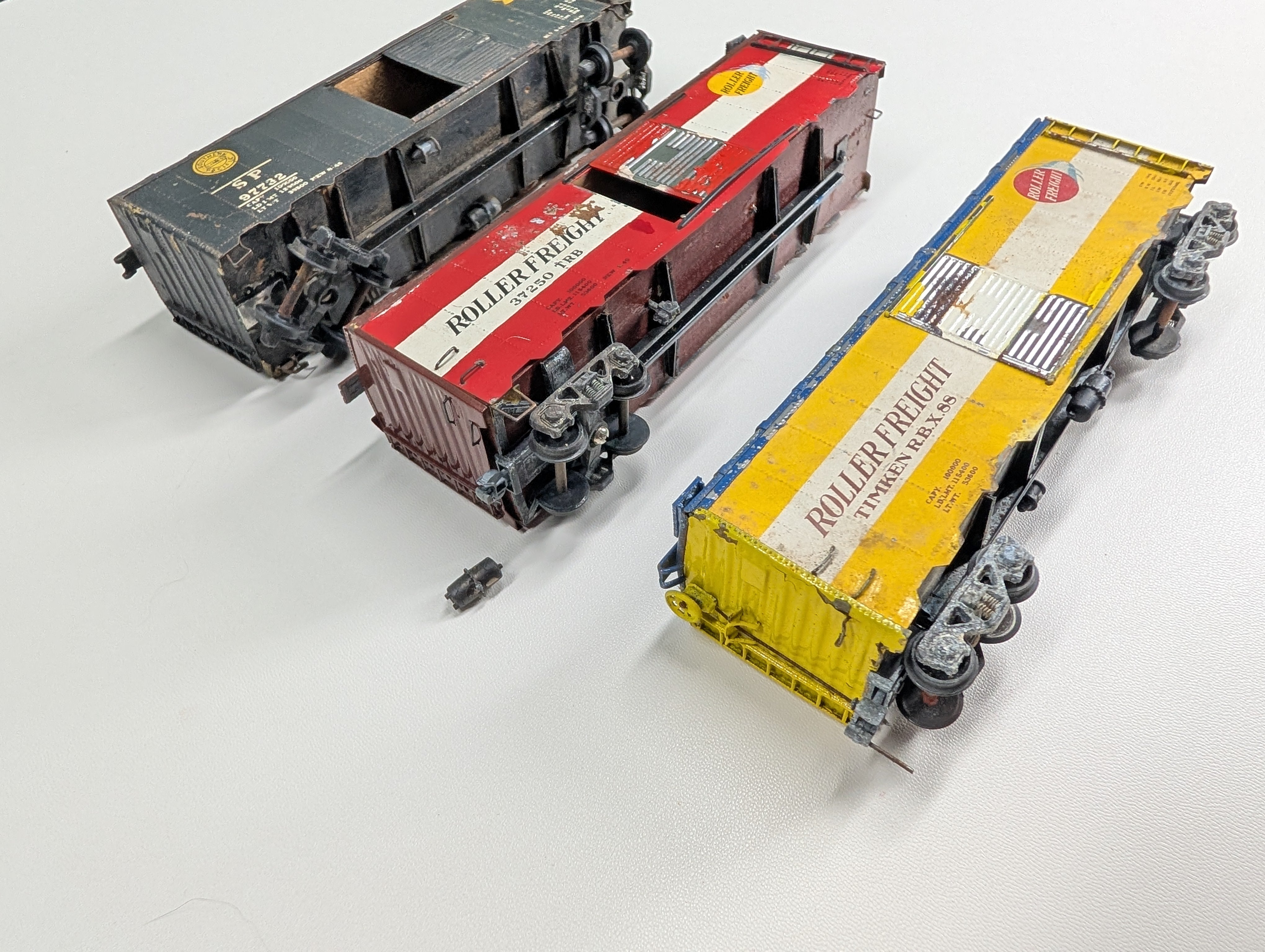 USED HO Scale Lot of Metal 40' Box Car Assembled Kits (SP, Timken Roller) (3 pcs)