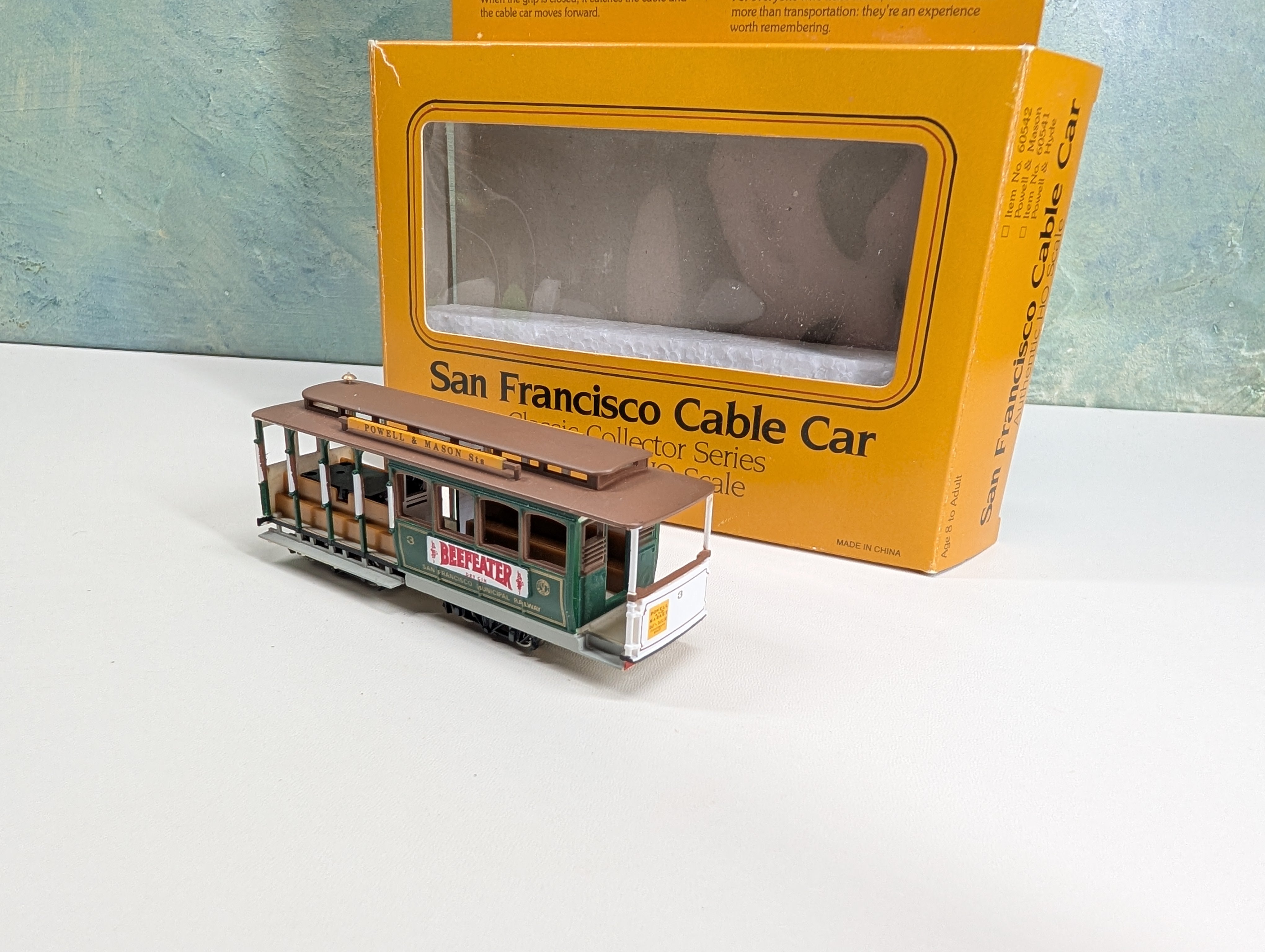 USED Bachmann 60542 HO Scale San Francisco Cable Car Powered Powell & Mason Tested! DC