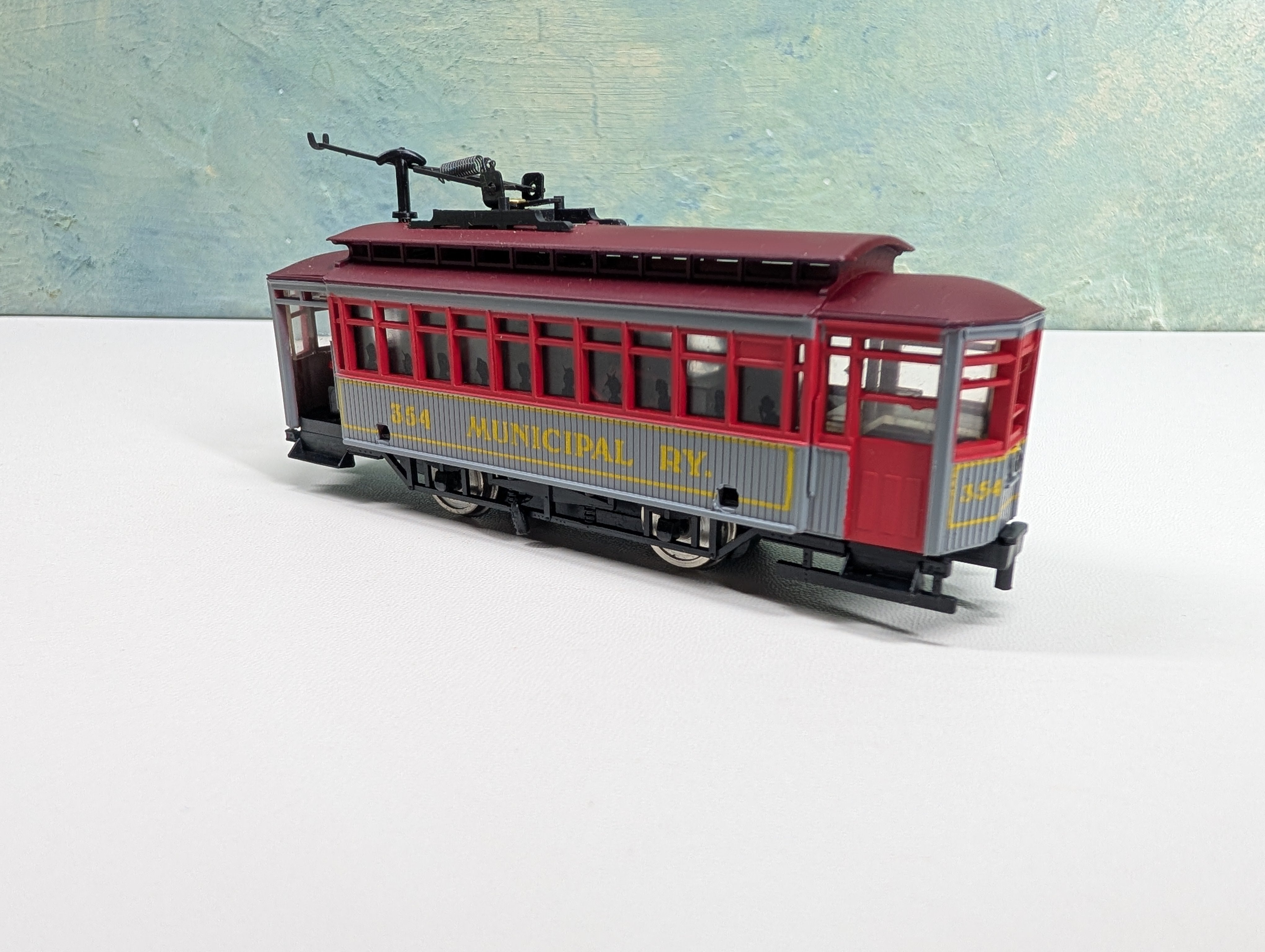 USED AHM 5301 C HO Scale Birney Trolley Municipal Railway #354 Tested! DC