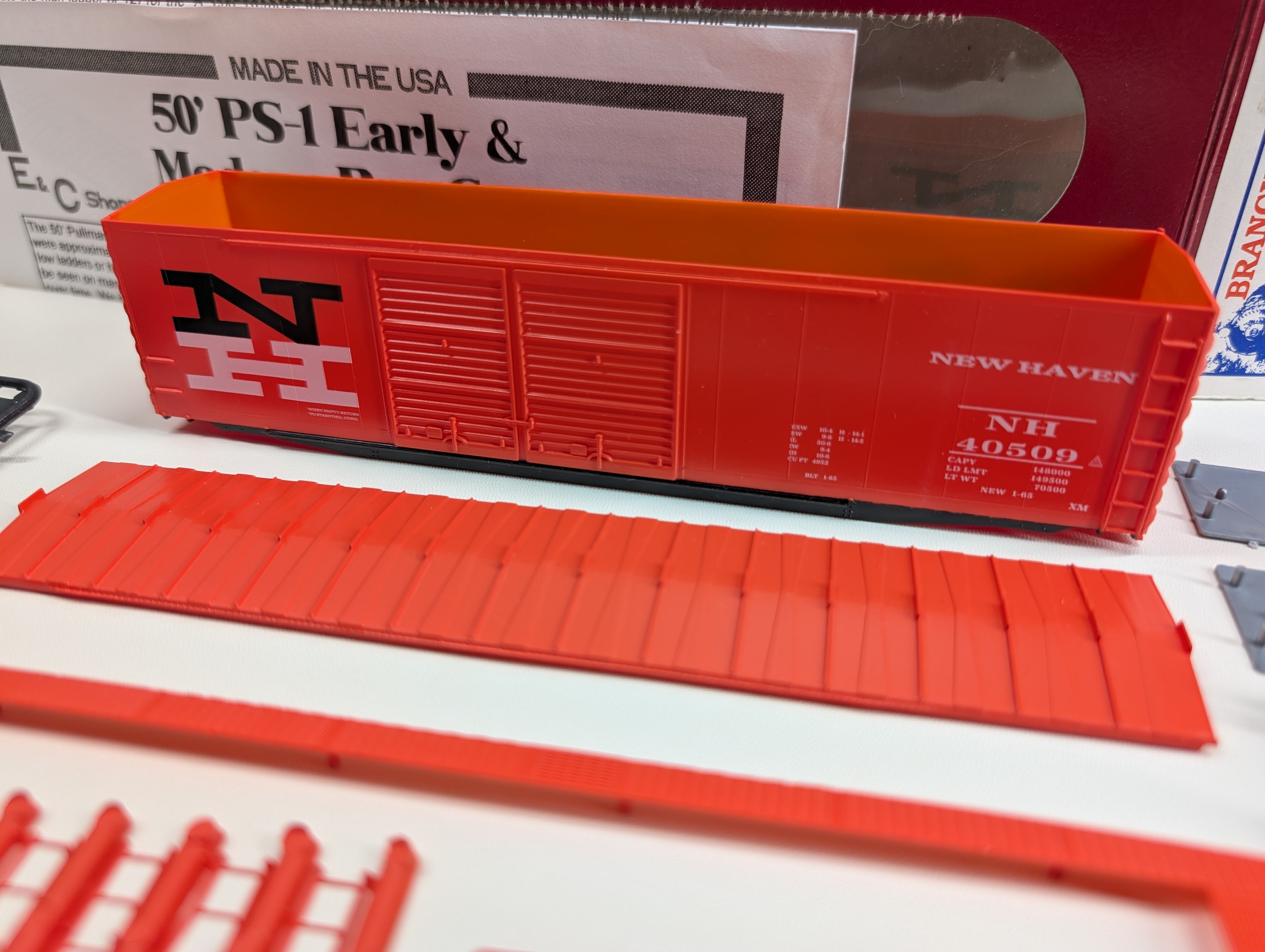USED Branchline 12670 HO Scale 50' PS1 DD Box Car New Haven NH #40509