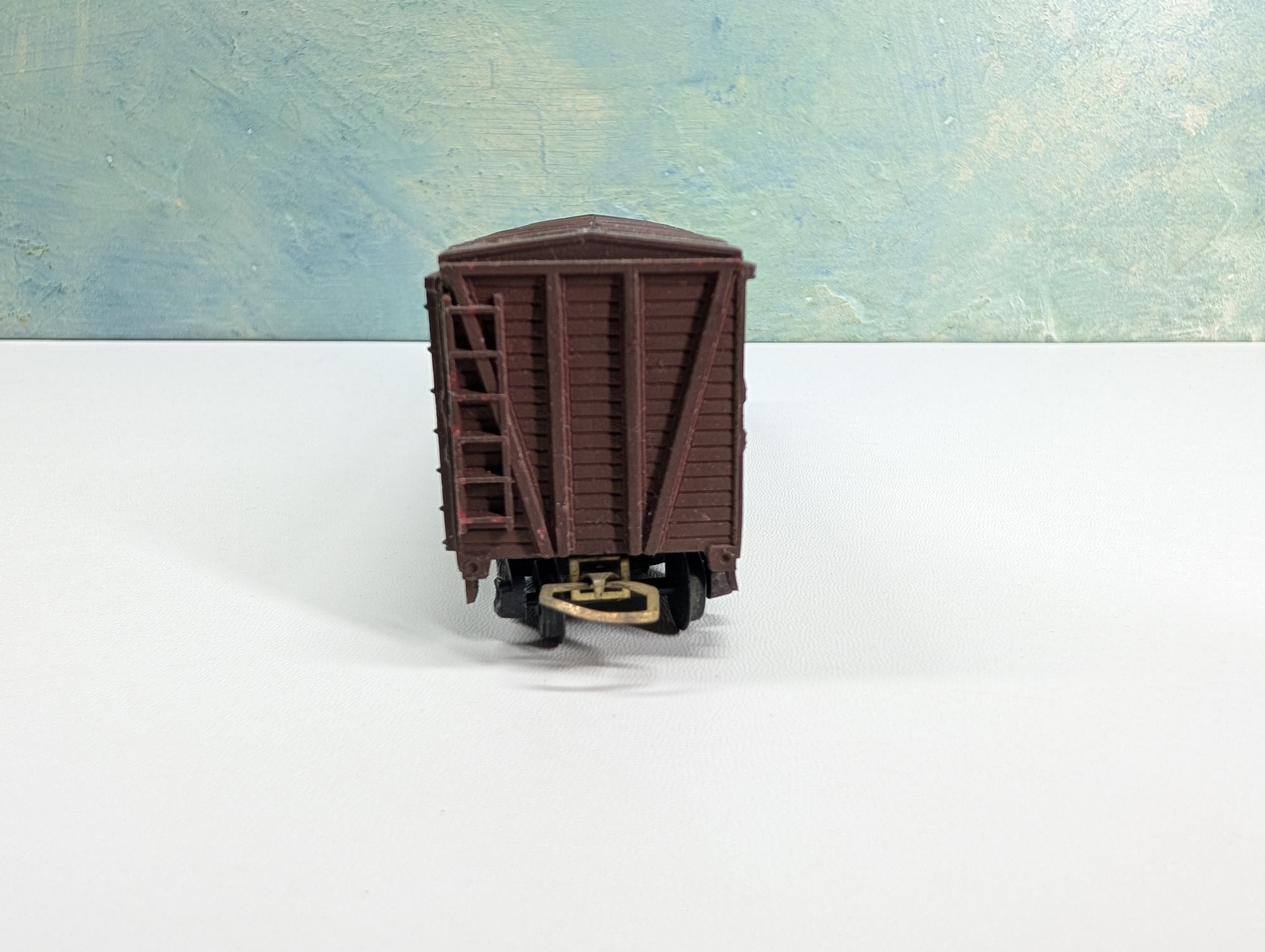 USED HO Scale Assembled Wood Kit 40' Cattle Livestock Car Chicago & North Western CNW #22877