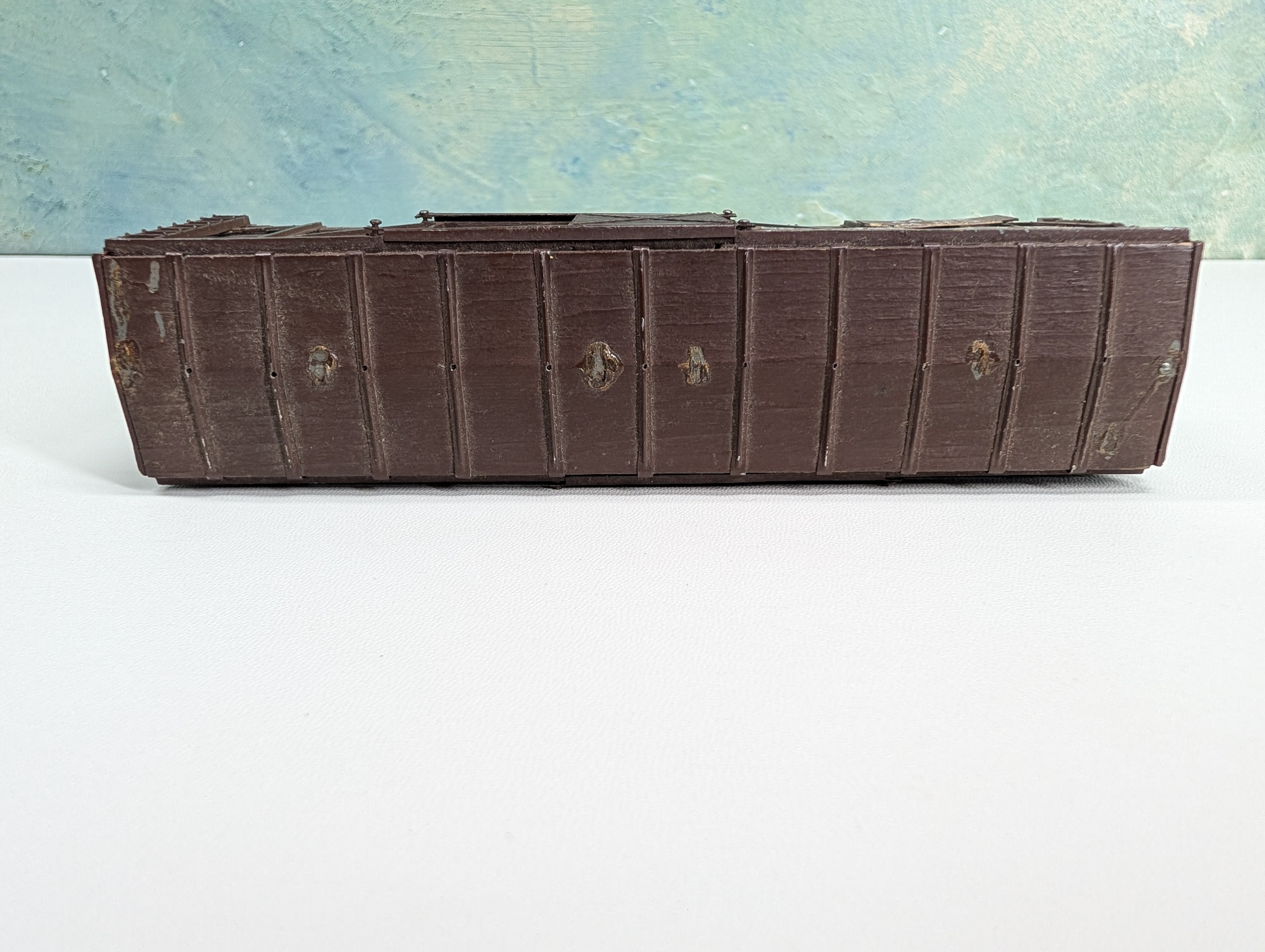 USED HO Scale Assembled Wood Kit 40' Cattle Livestock Car Chicago & North Western CNW #22877