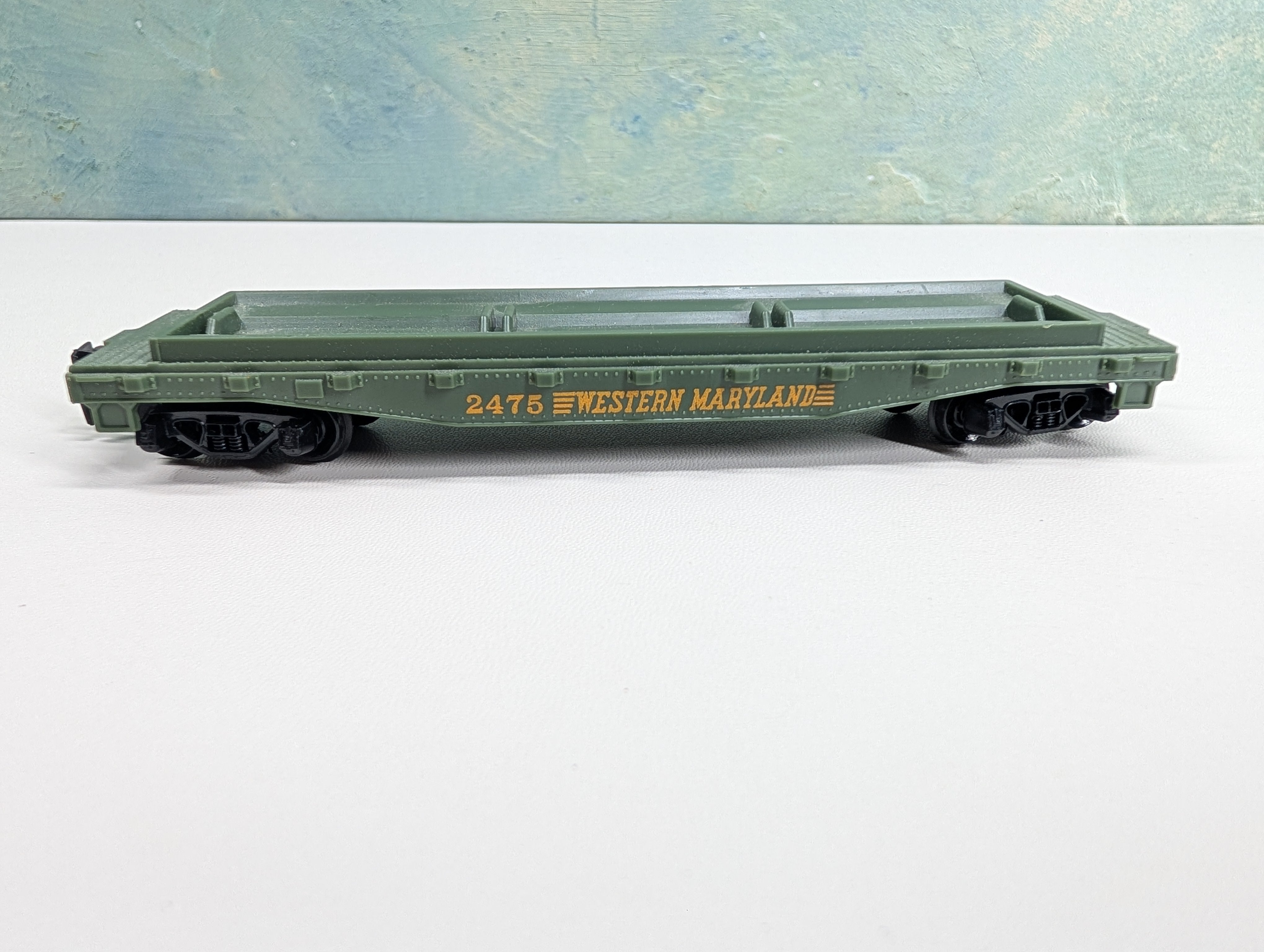 USED Tyco HO Scale 40' Flat Car Western Maryland #2475