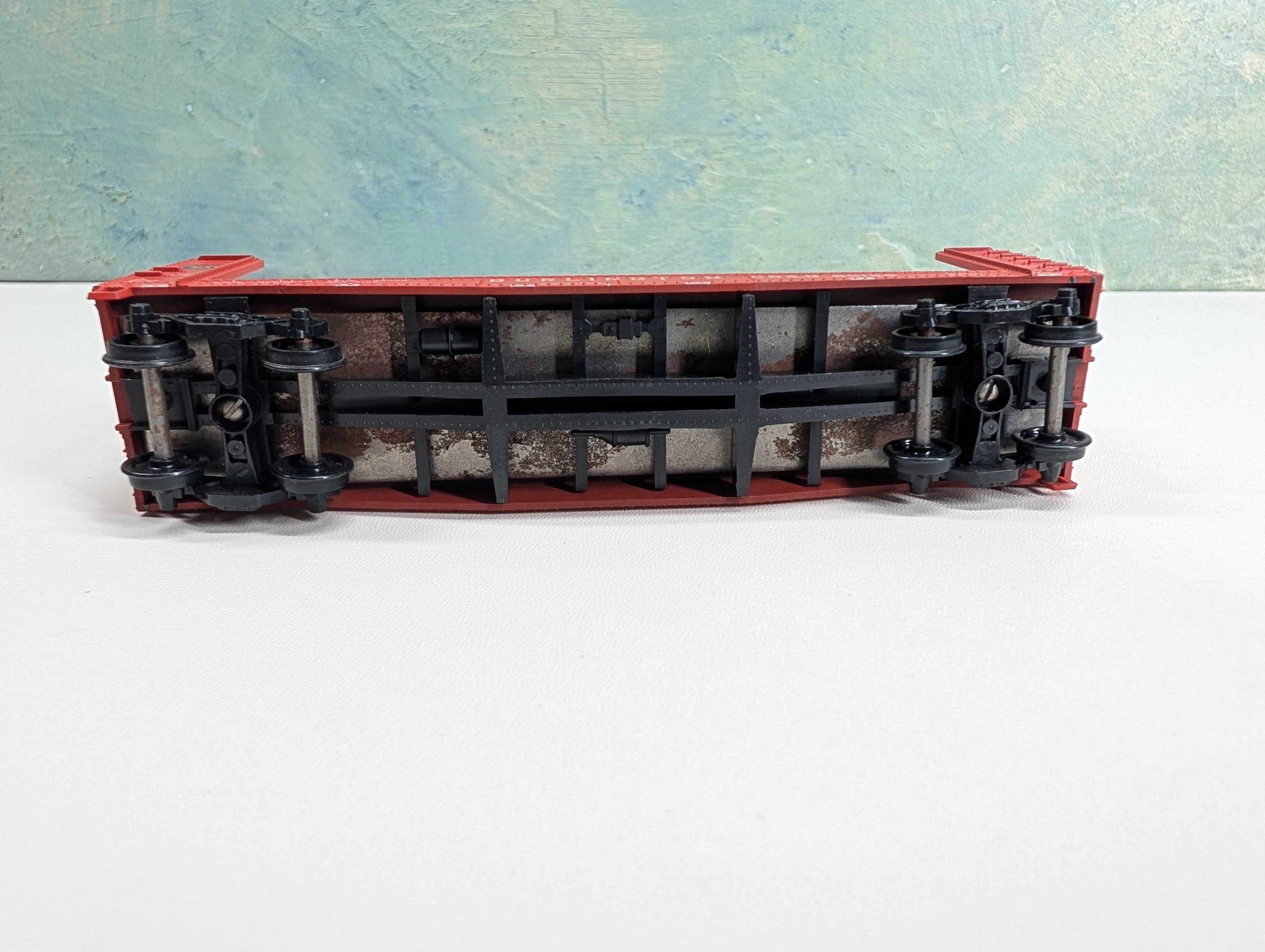 USED Athearn HO Scale 40' Pulpwood Bulkhead Flat Car Burlington CB&Q #95126