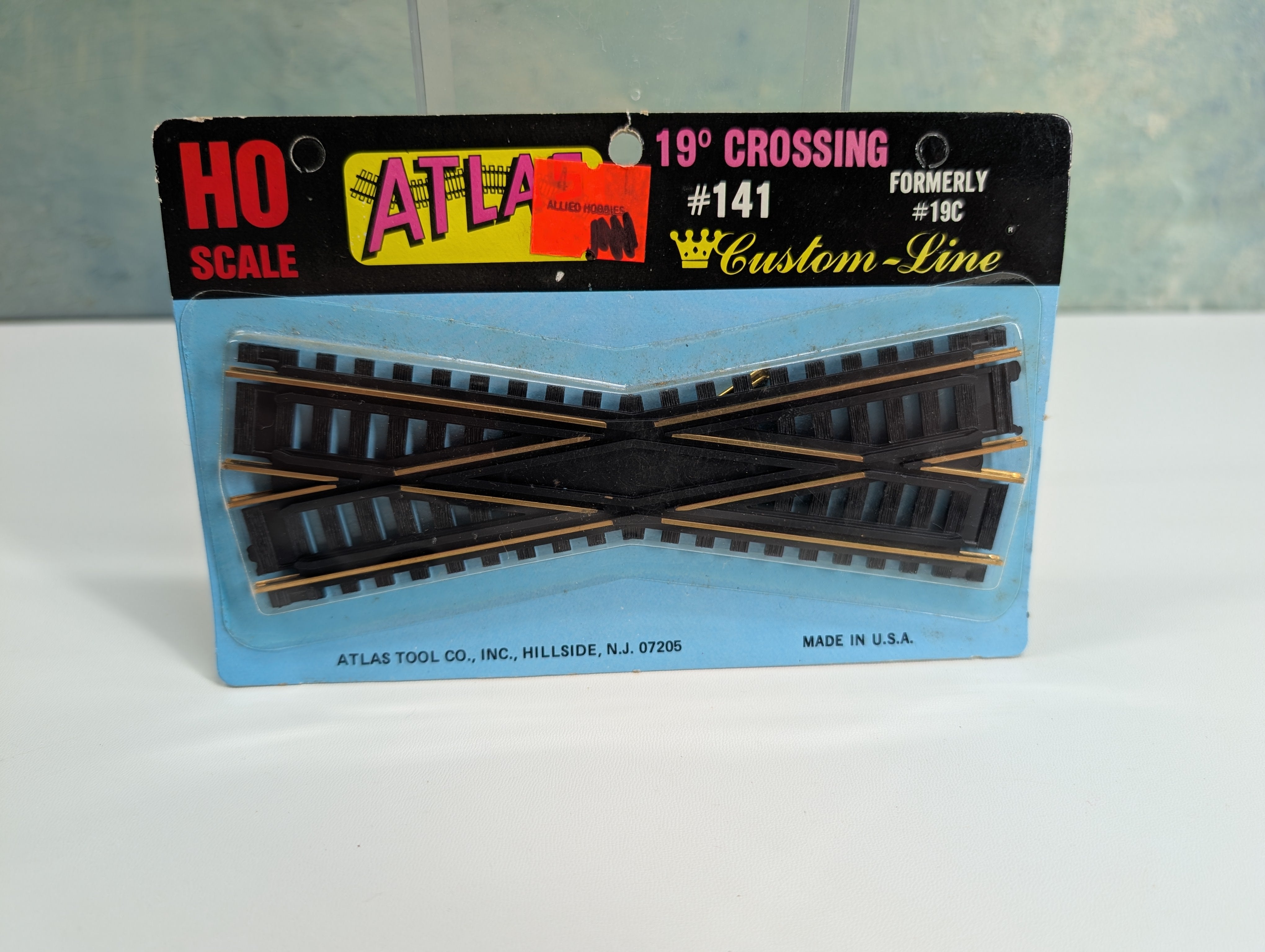 Atlas 141 HO Scale 19 Degree Crossing, Brass, Code 100, Custom Line