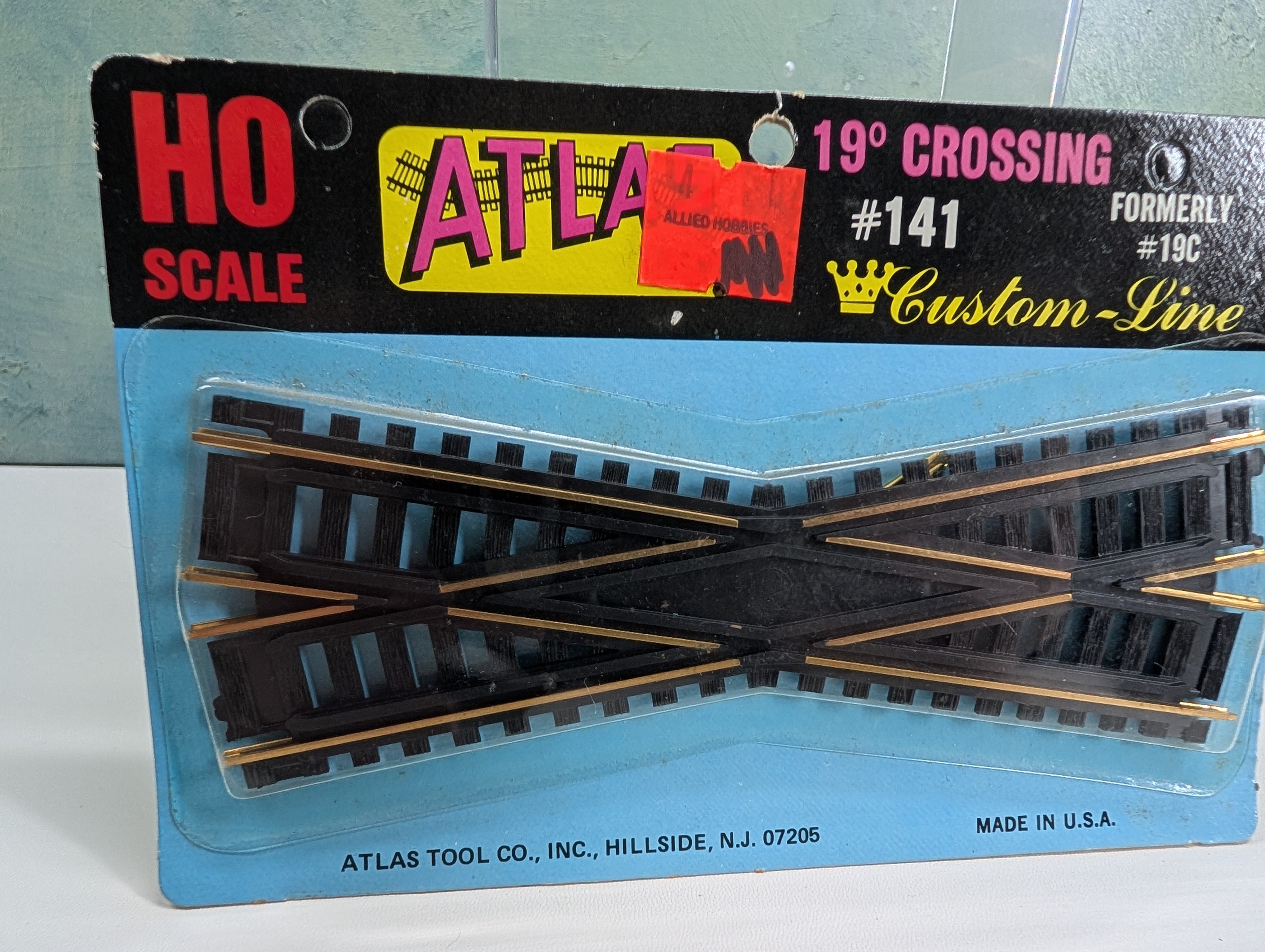 Atlas 141 HO Scale 19 Degree Crossing, Brass, Code 100, Custom Line