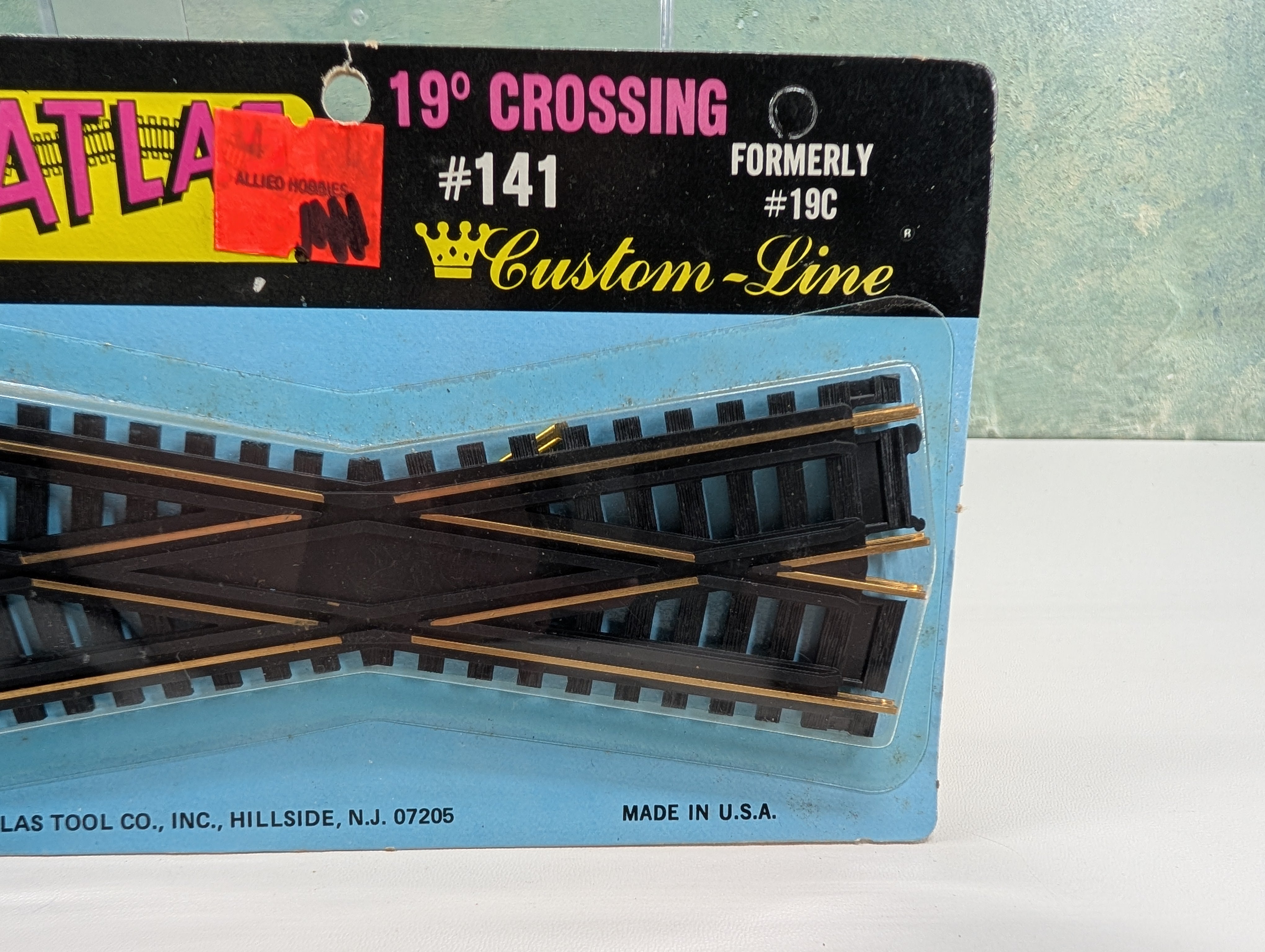 Atlas 141 HO Scale 19 Degree Crossing, Brass, Code 100, Custom Line
