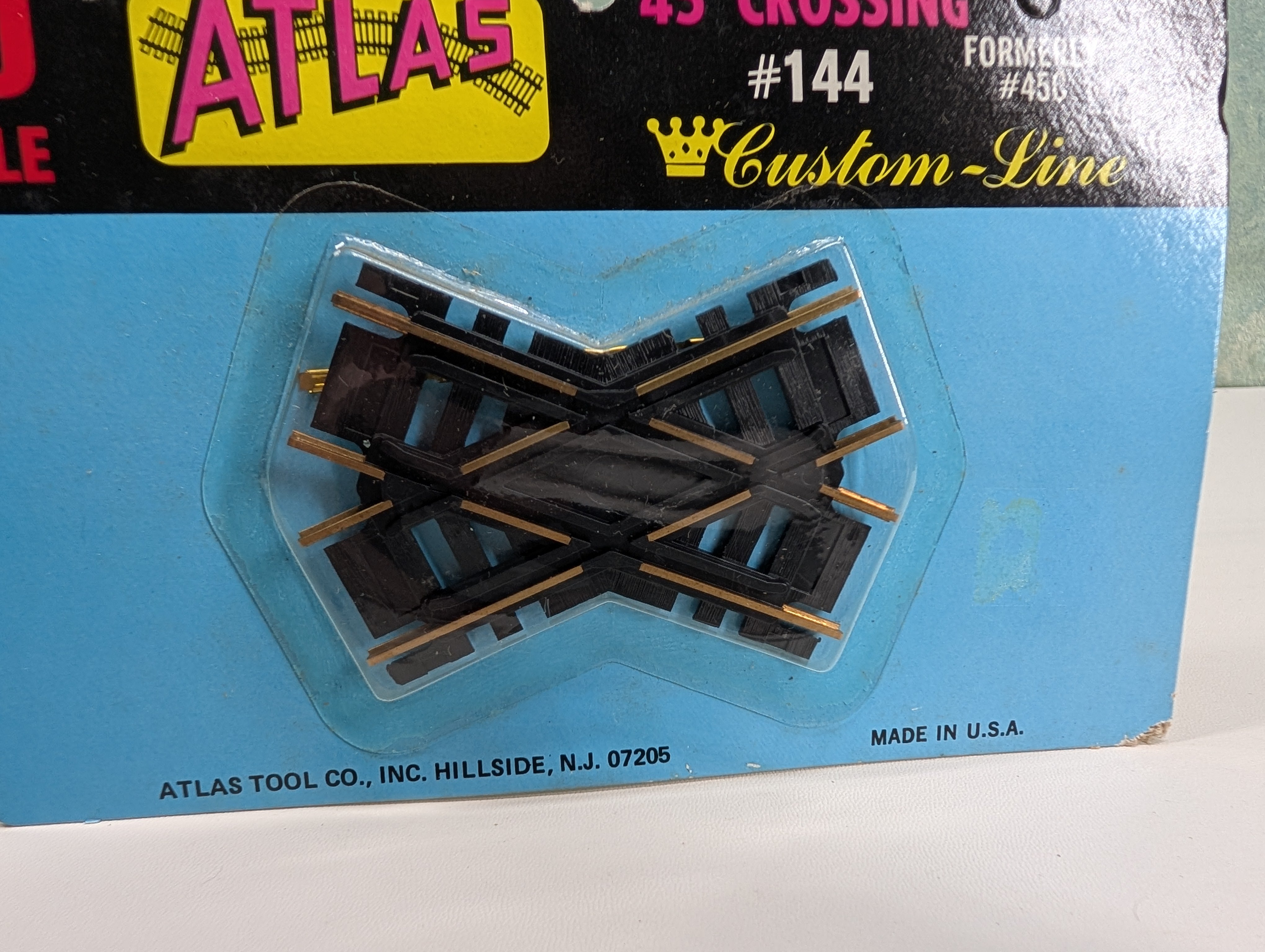 Atlas 144 HO Scale 45 Degree Crossing, Brass, Code 100, Custom Line