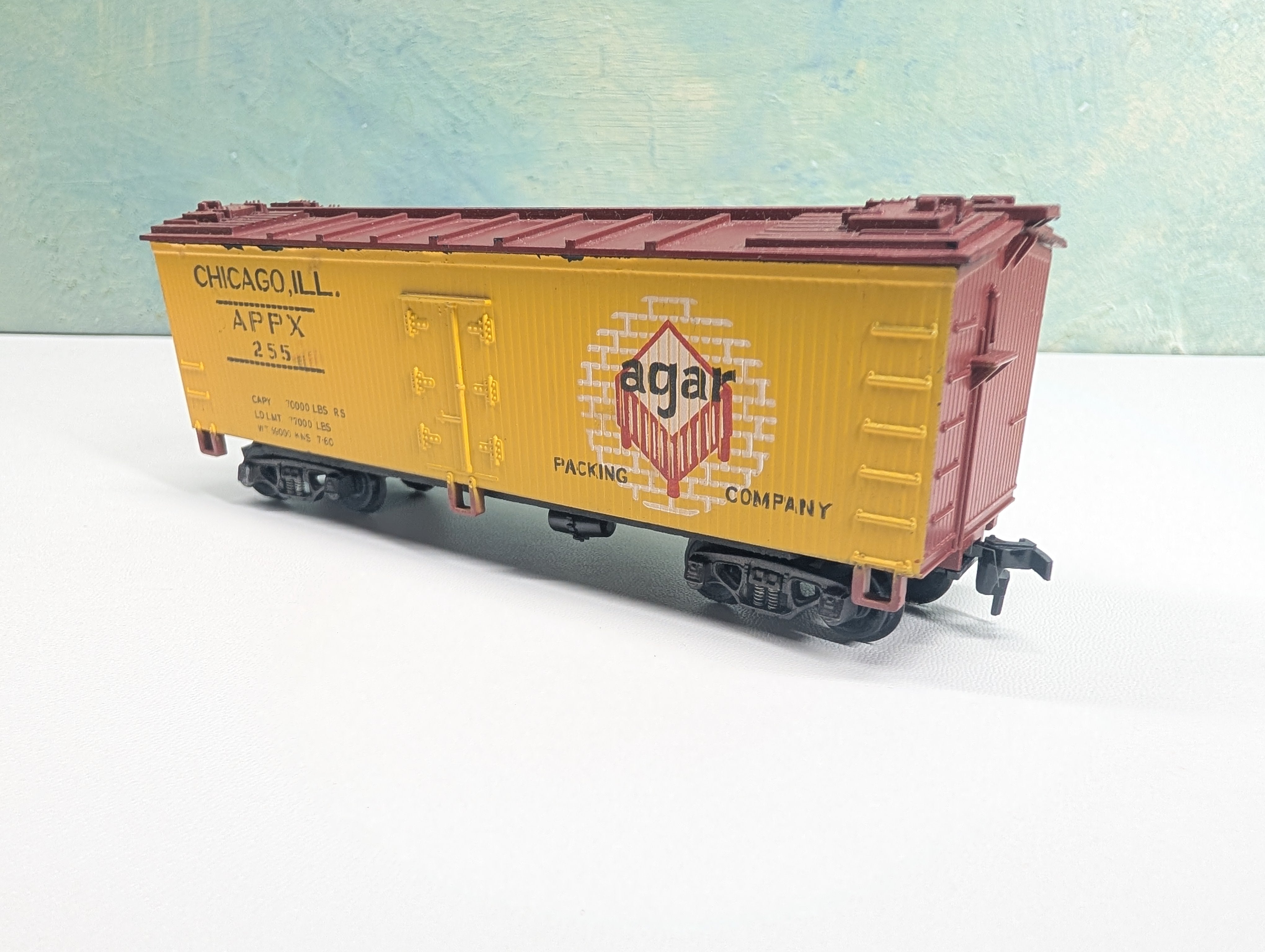 USED Varney HO Scale Wooden Reefer Agar Packing Co APPX #255