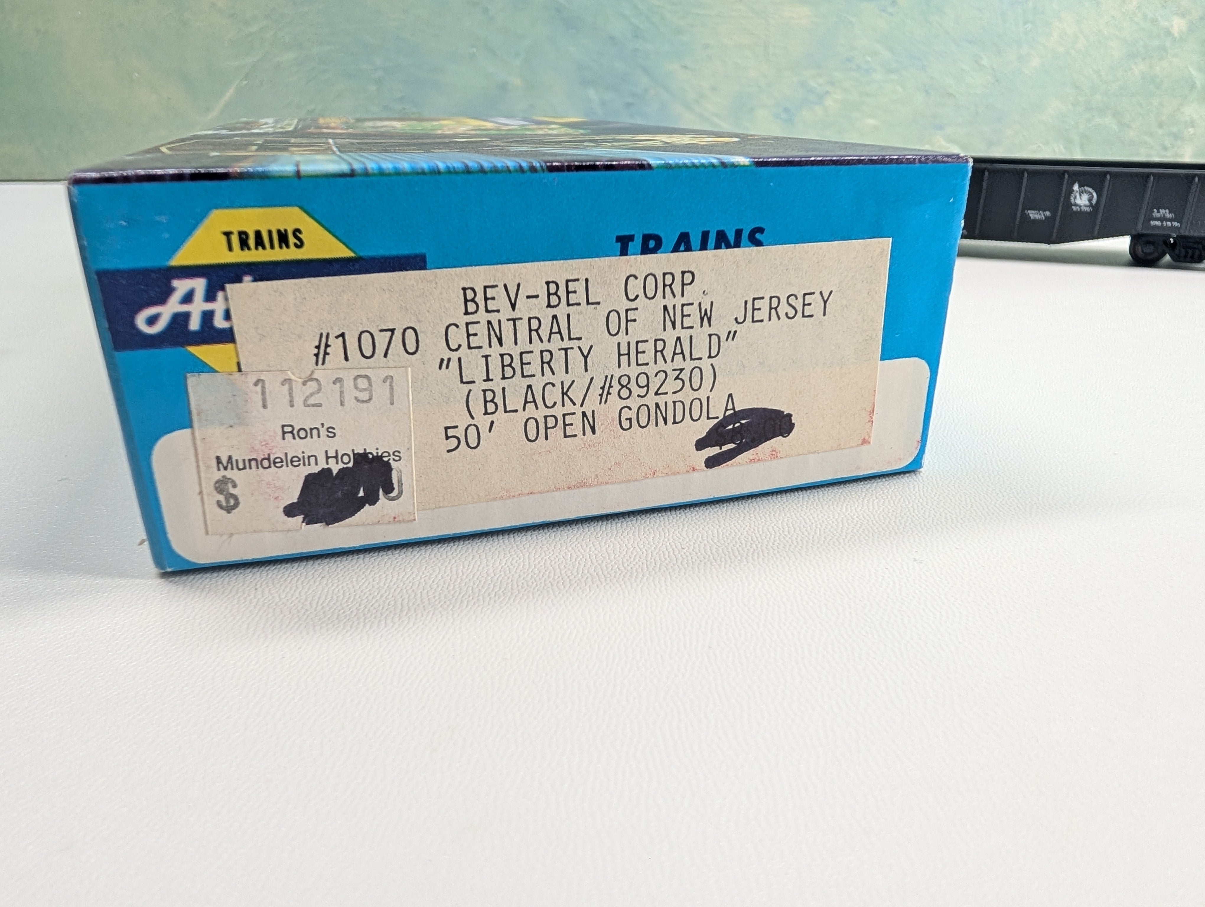 USED Athearn HO Scale 50' Open Gondola Jersey Central CNJ #89230 Bev-Bel, Metal Wheels