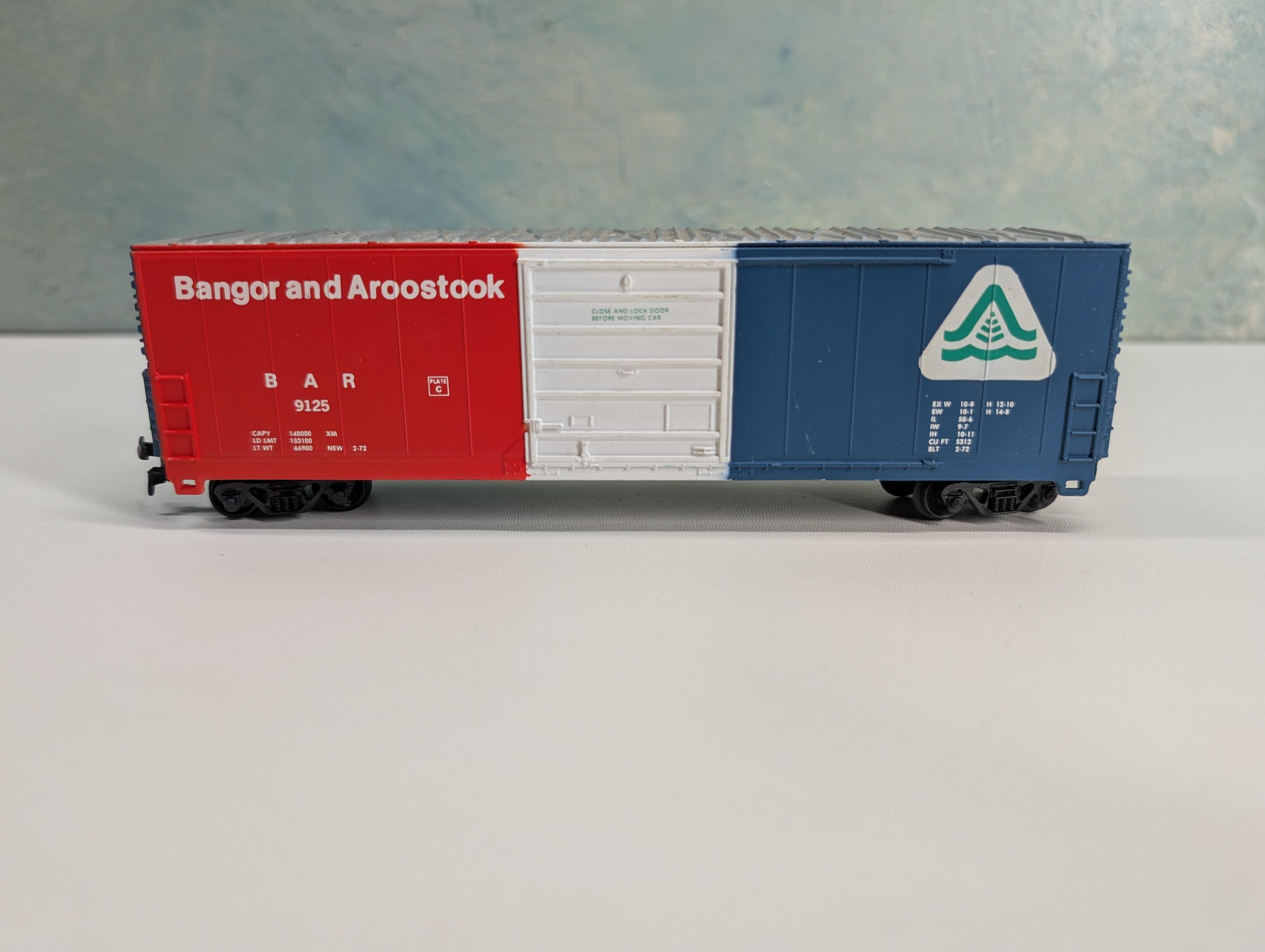 USED Life-Like HO Scale 50' Box Car Bangor and Aroostook BAR #9125