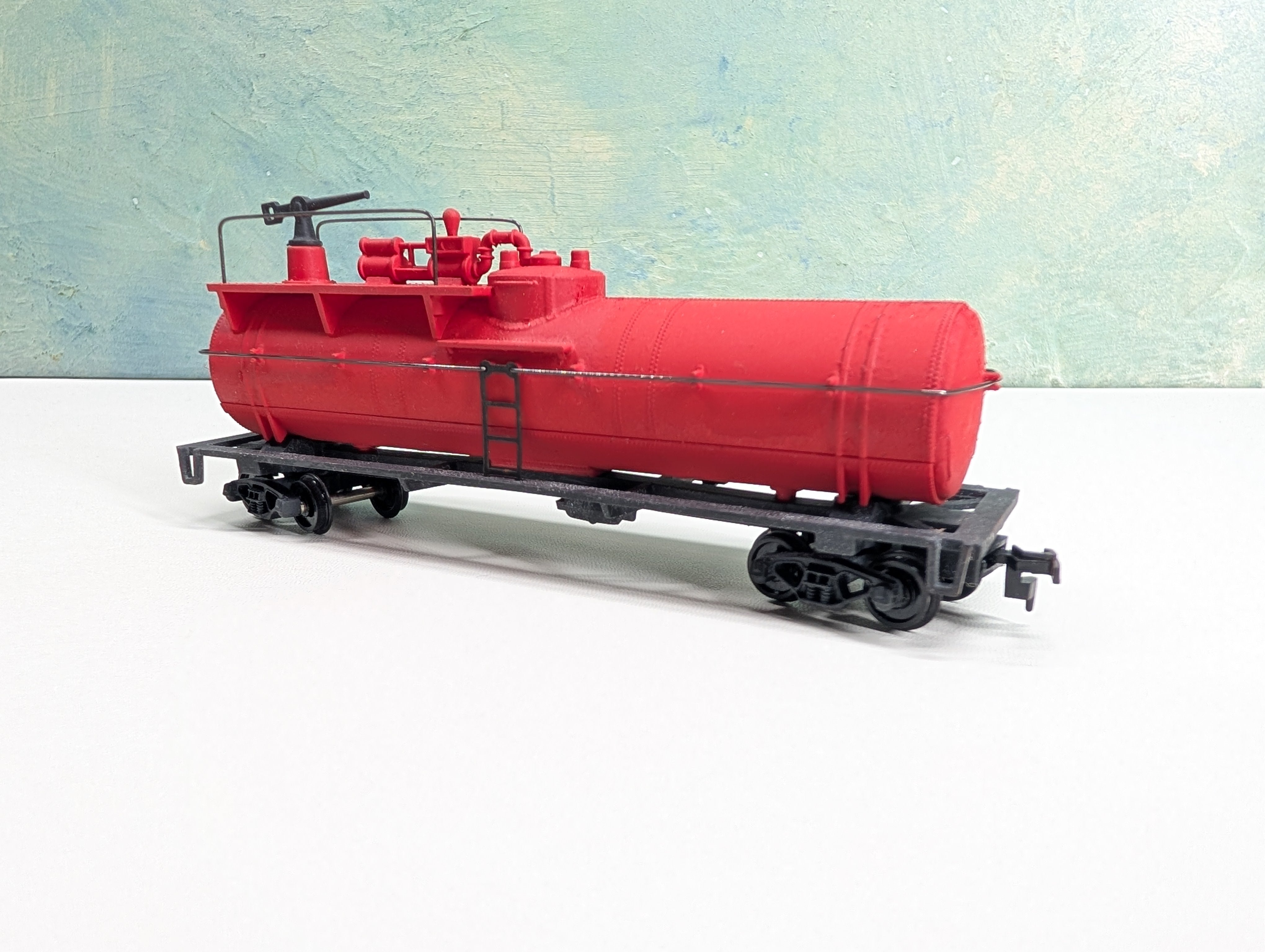 USED Cox HO Scale Fire Tank Car, Painted Red