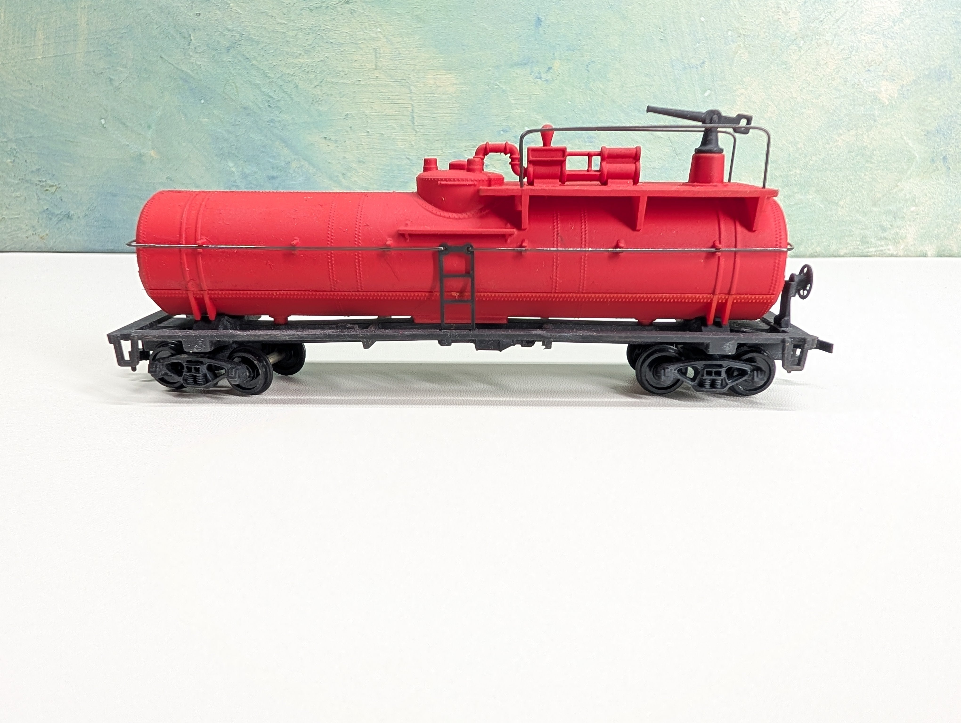 USED Cox HO Scale Fire Tank Car, Painted Red