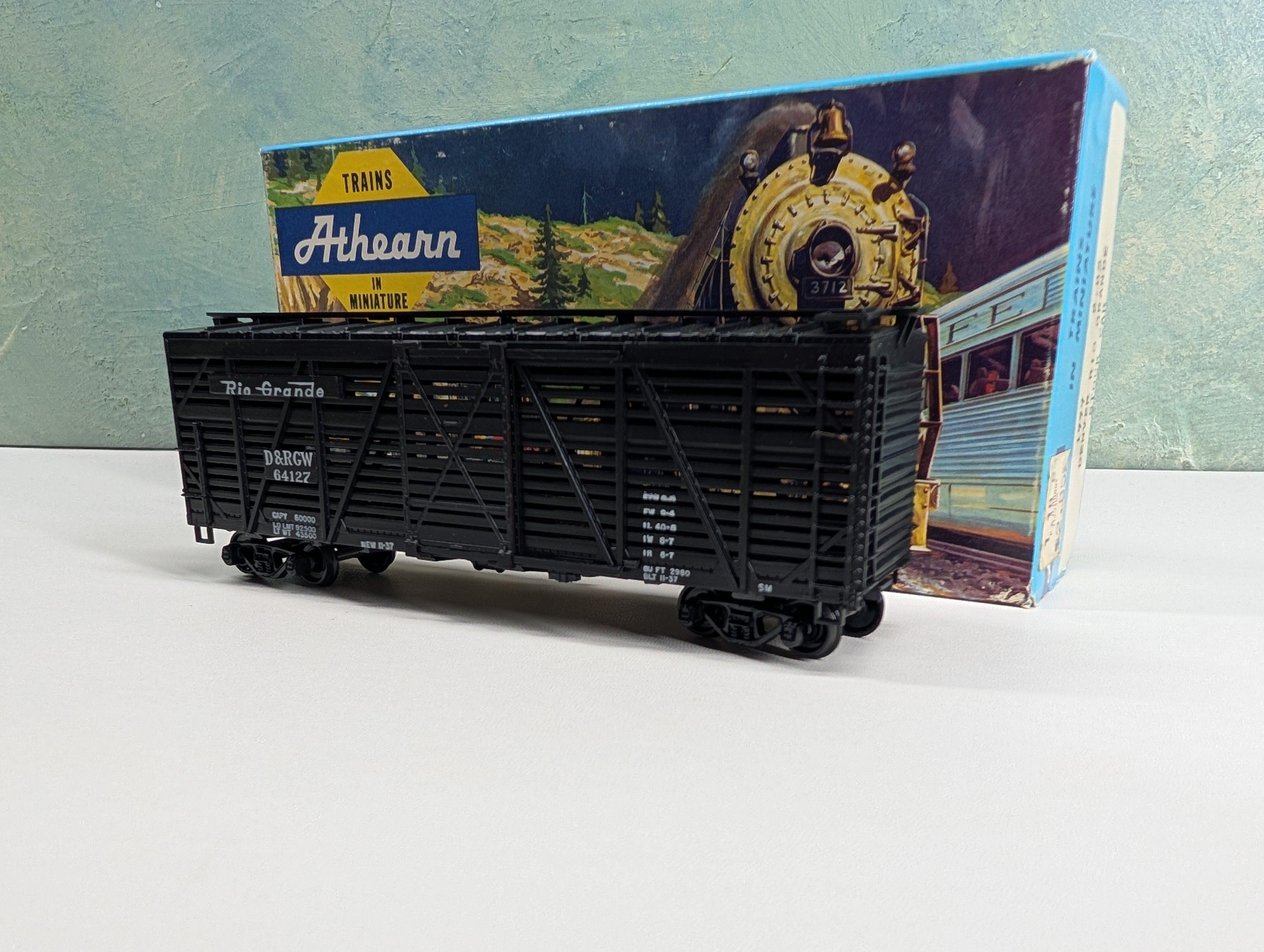 USED Athearn HO Scale Stock Cattle Car Rio Grande D&RGW #64127