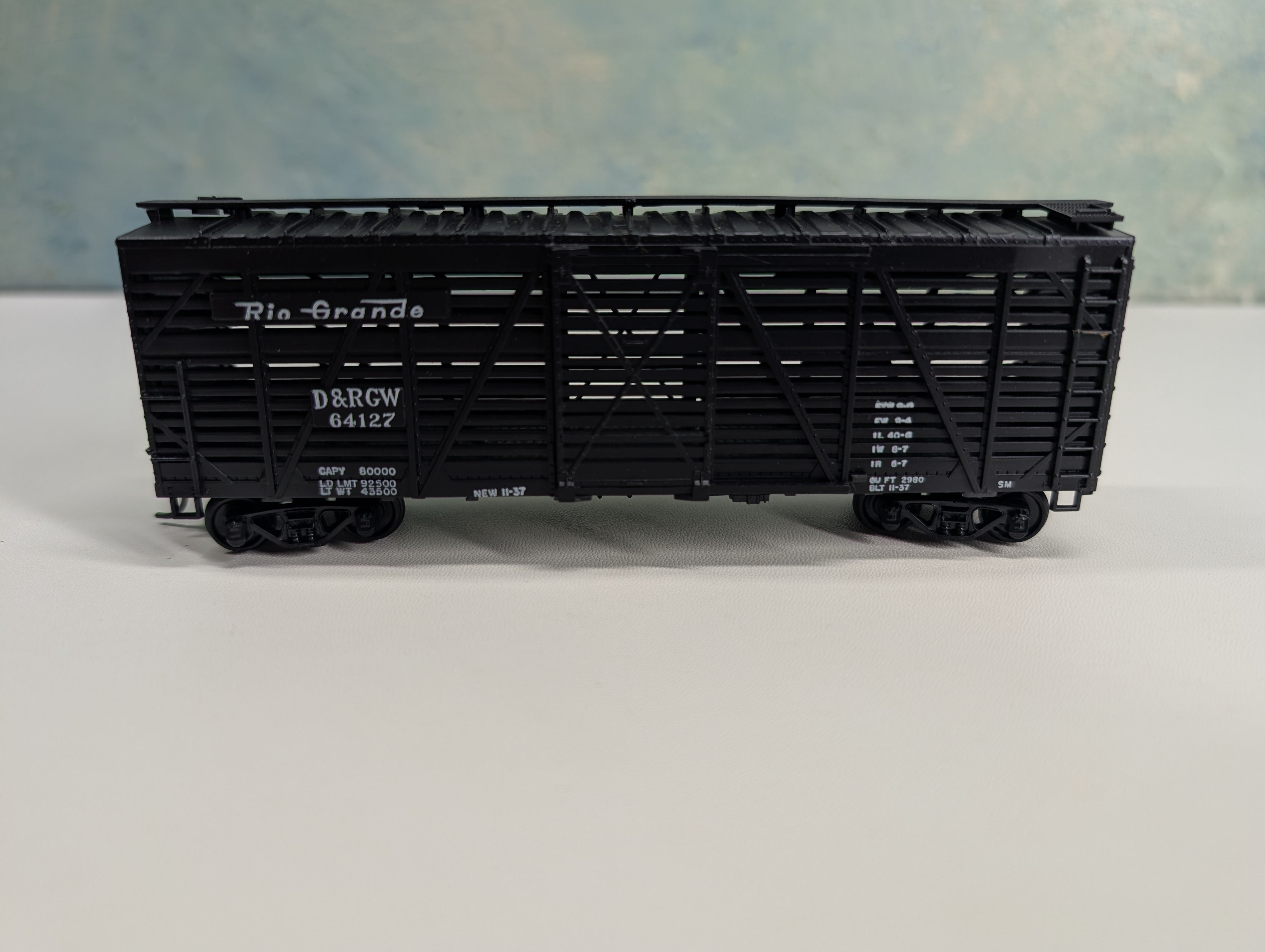 USED Athearn HO Scale Stock Cattle Car Rio Grande D&RGW #64127