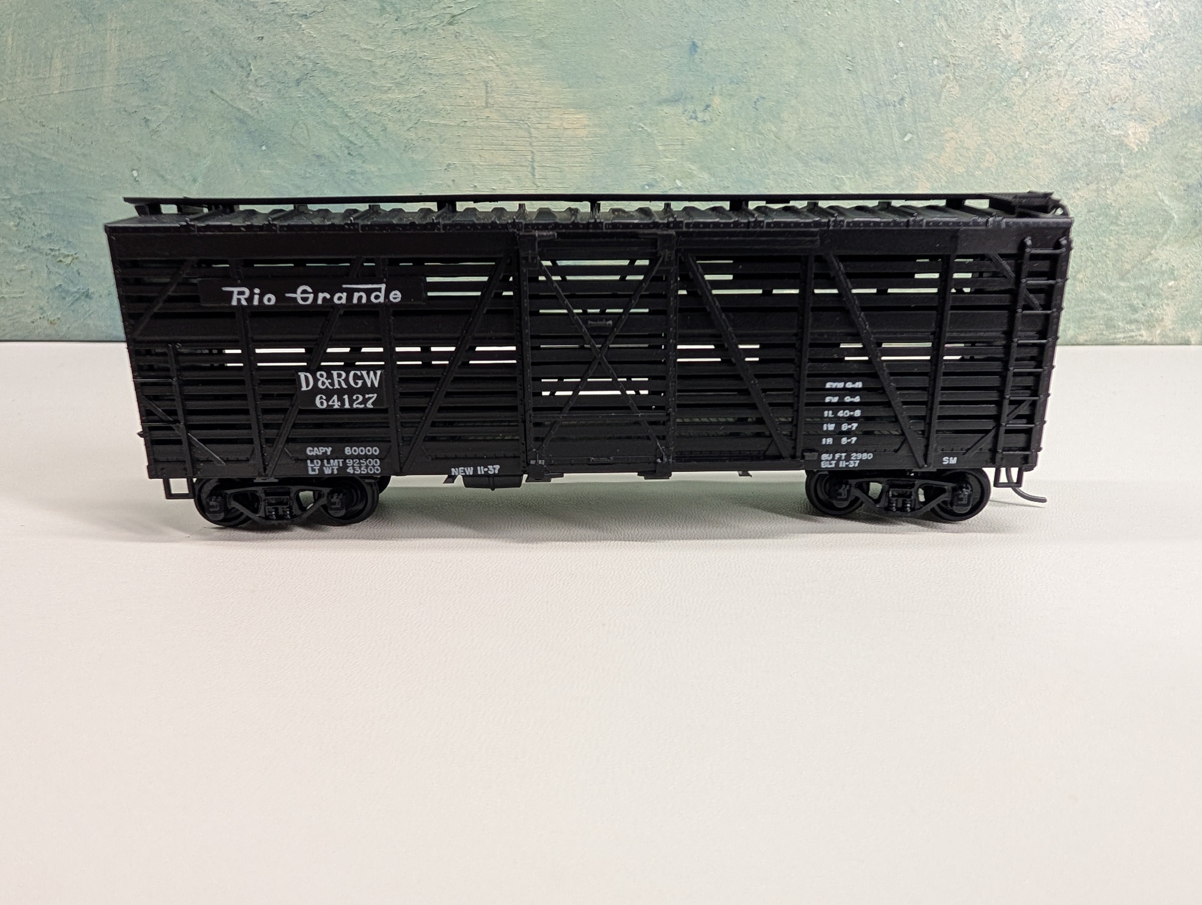 USED Athearn HO Scale Stock Cattle Car Rio Grande D&RGW #64127