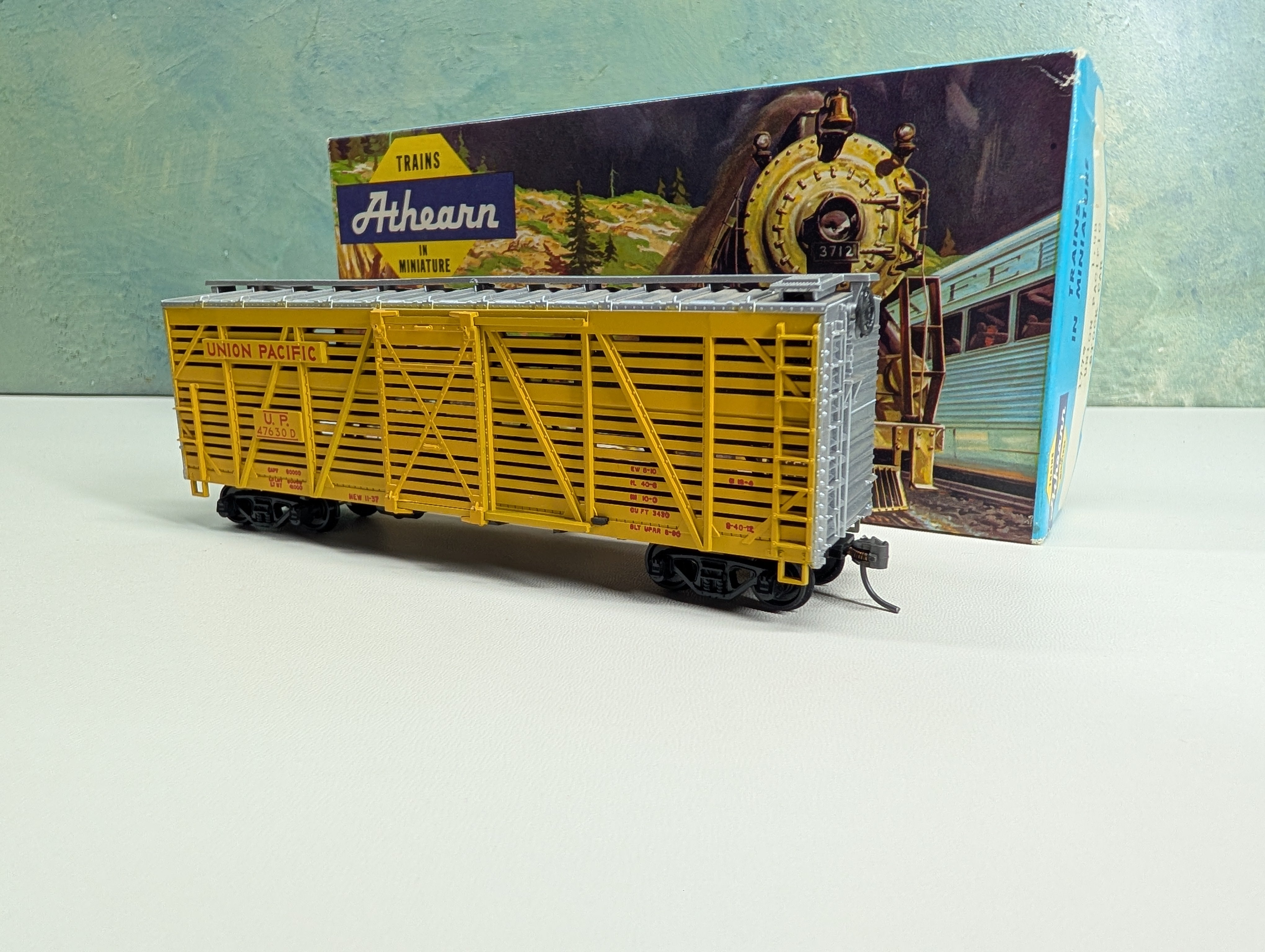USED Athearn HO Scale Stock Cattle Car Union Pacific UP #47630D