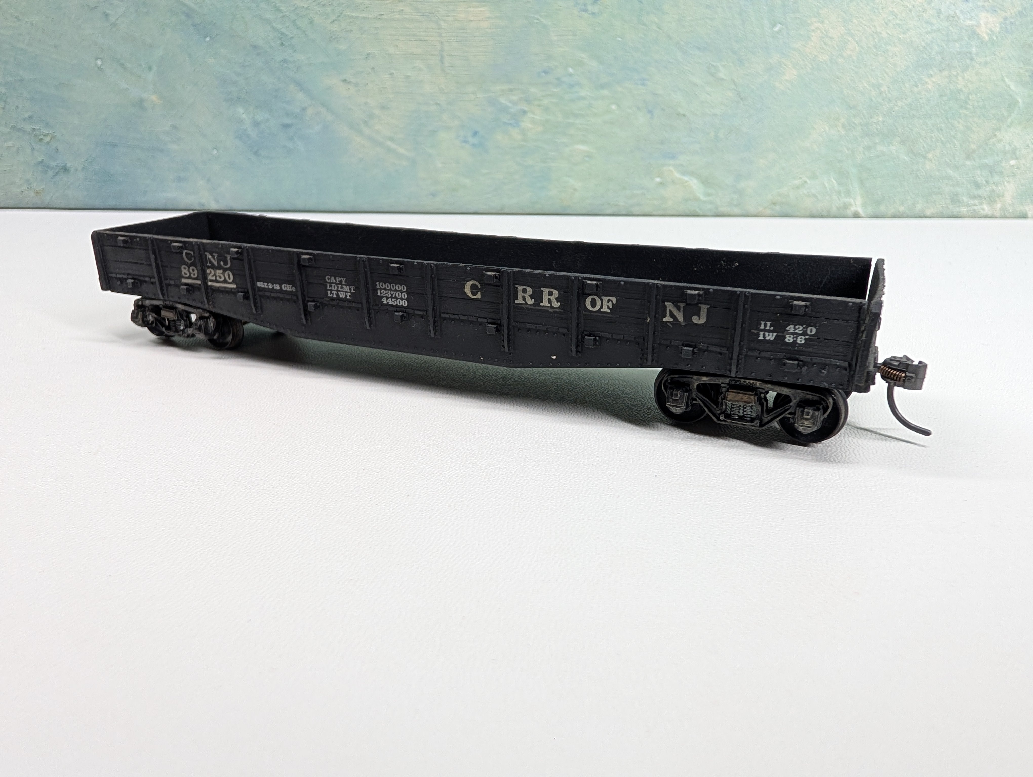 USED HO Scale Old Time Woodside Gondola (resin) CNK CRR of NJ #89250 Metal Wheels