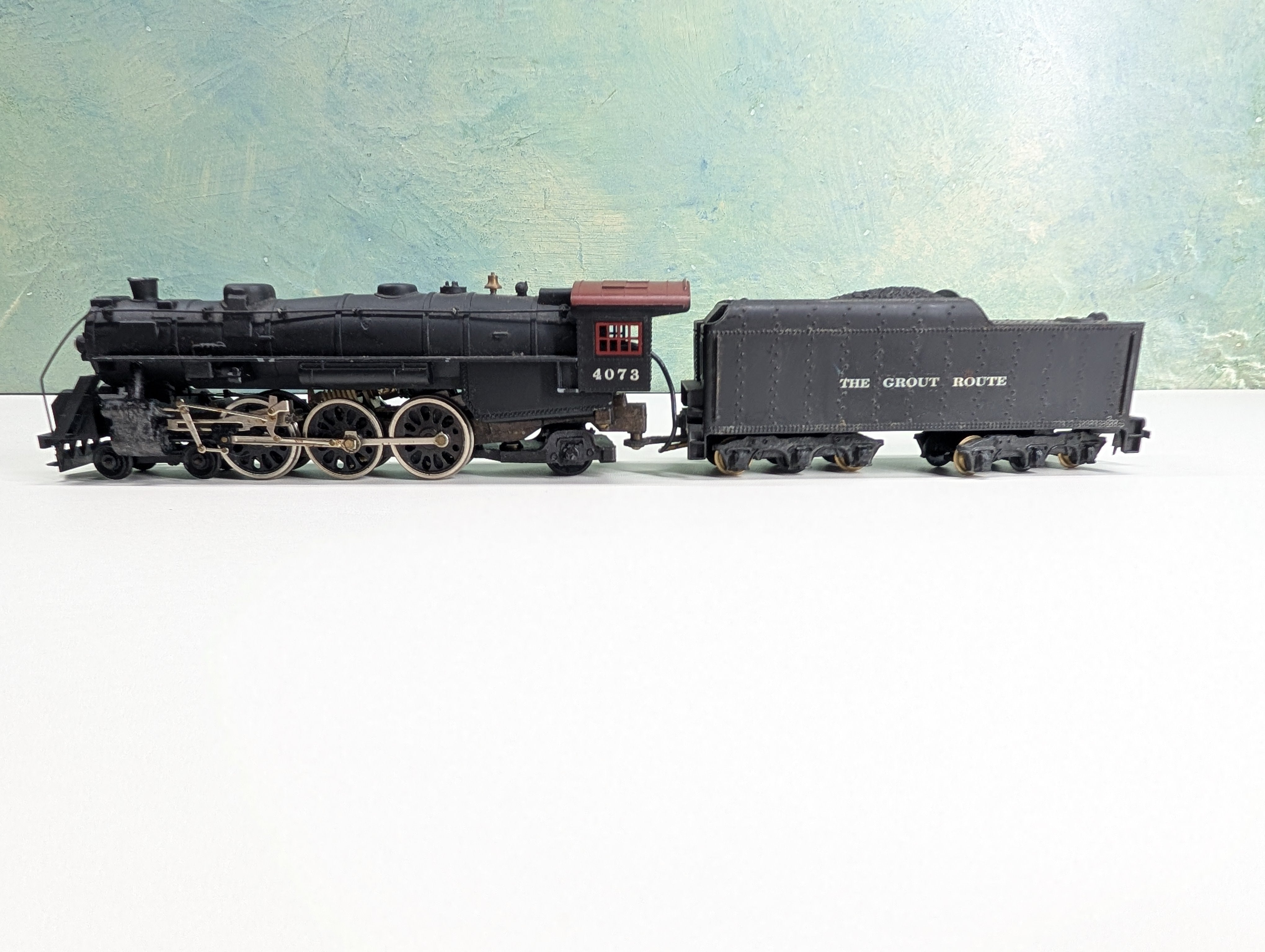 USED Mantua HO Scale 4-6-2 Steam Locomotive The Grout Route #4073 Parts/Repairs DC