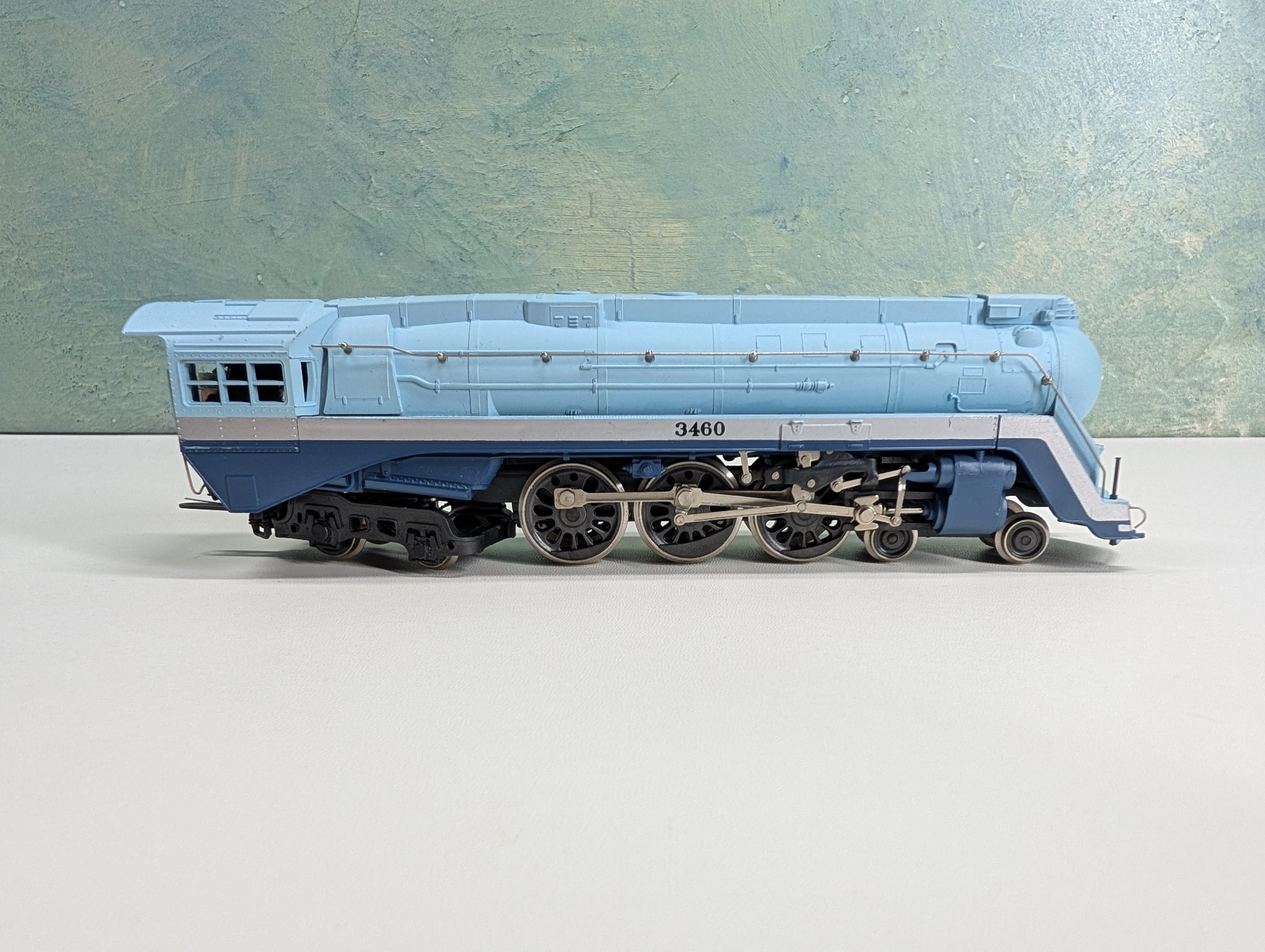 USED Rivarossi HO Scale Blue Goose 4-6-4 Steam Locomotive Santa Fe ATSF #3460 No Tender Untested