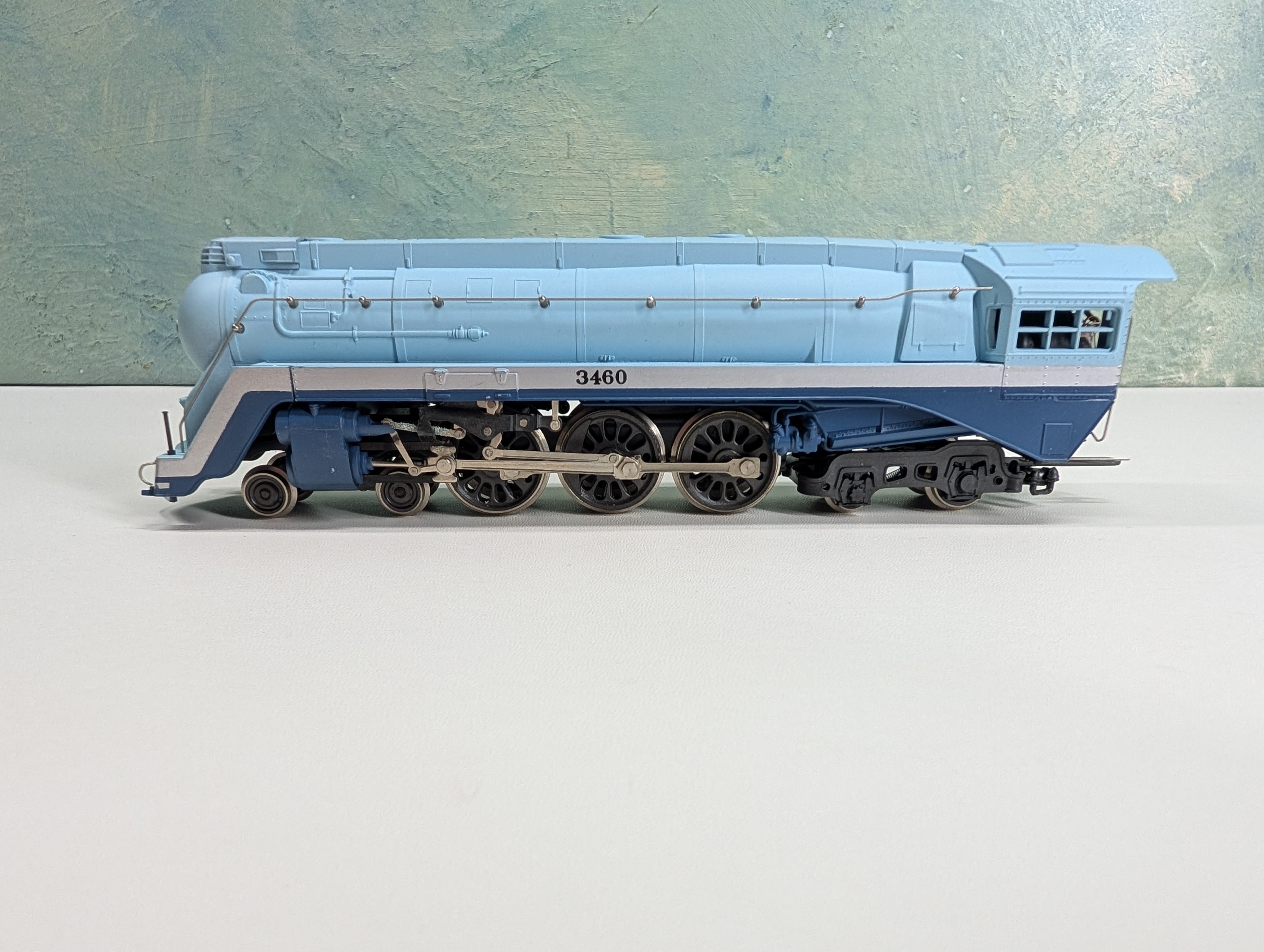 USED Rivarossi HO Scale Blue Goose 4-6-4 Steam Locomotive Santa Fe ATSF #3460 No Tender Untested