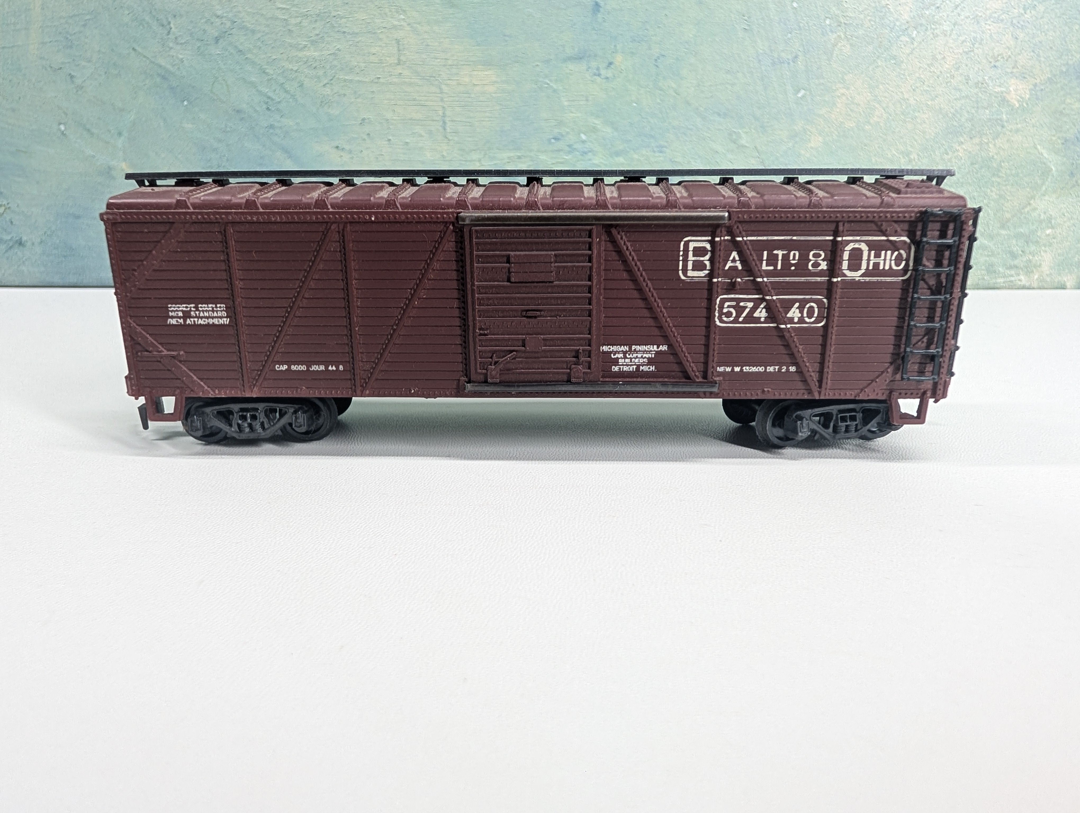 USED AHM HO Scale 41' Wooden Box Car Baltimore and Ohio #57440