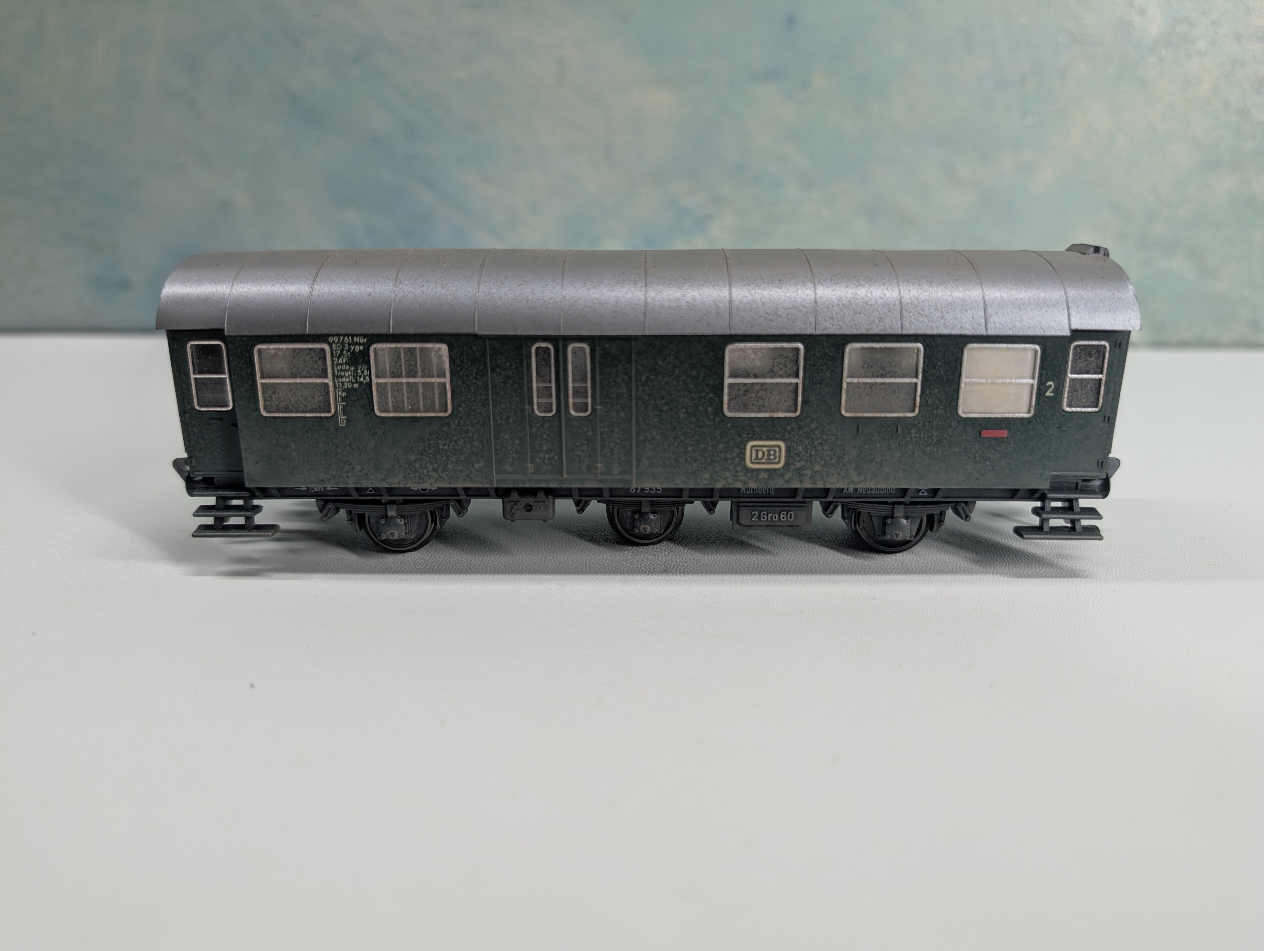 USED Fleischmann 1408 HO Scale 2nd Class Coach Baggage Car DB #87935 Weathered