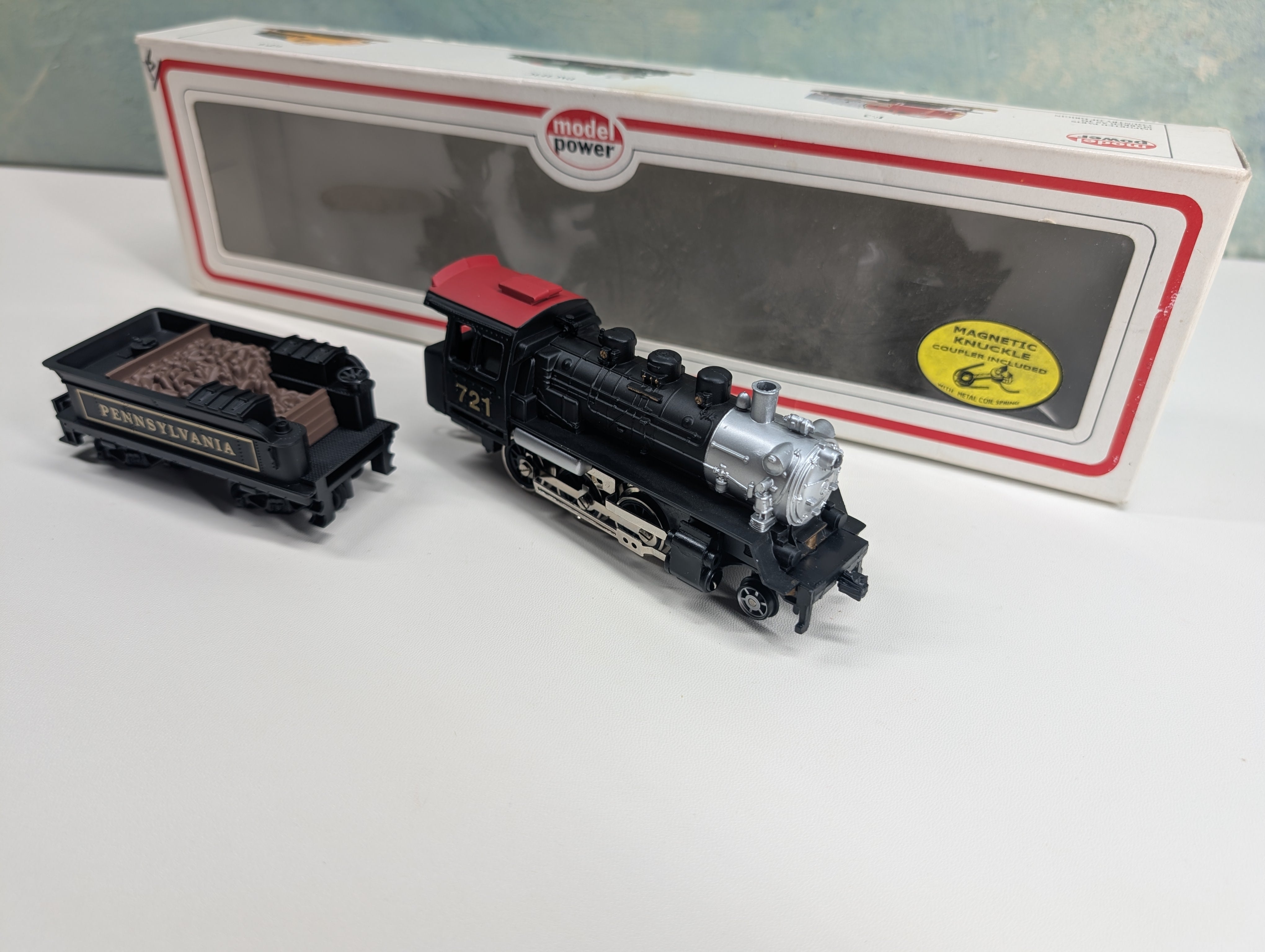 USED Model Power 6721 HO Scale 2-6-0 Steam Locomotive Pennsylvania PRR #721 Runs Great! DC