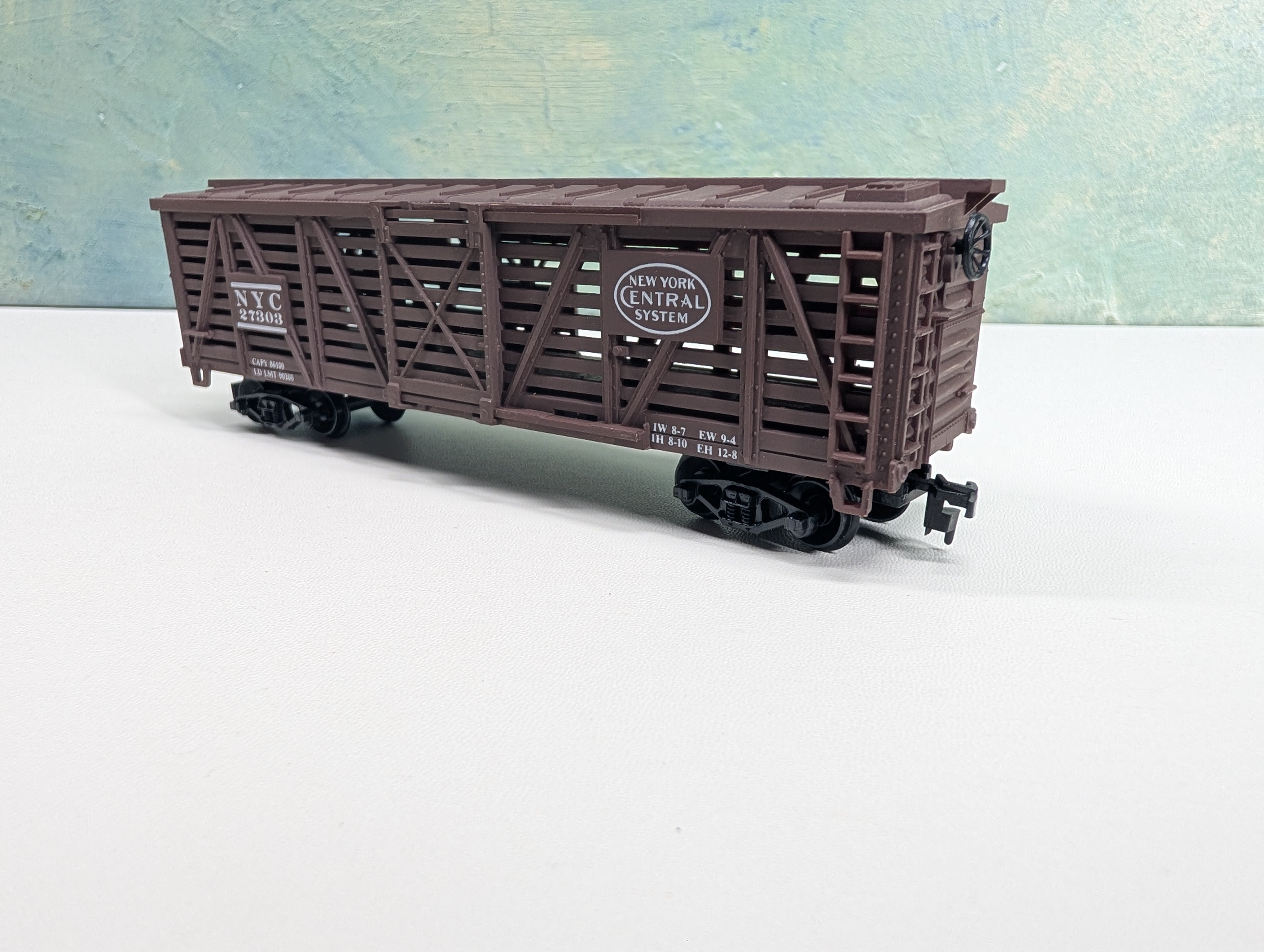 USED Life-Like HO Scale 40' Cattle Livestock Car New York Central NYC #27303