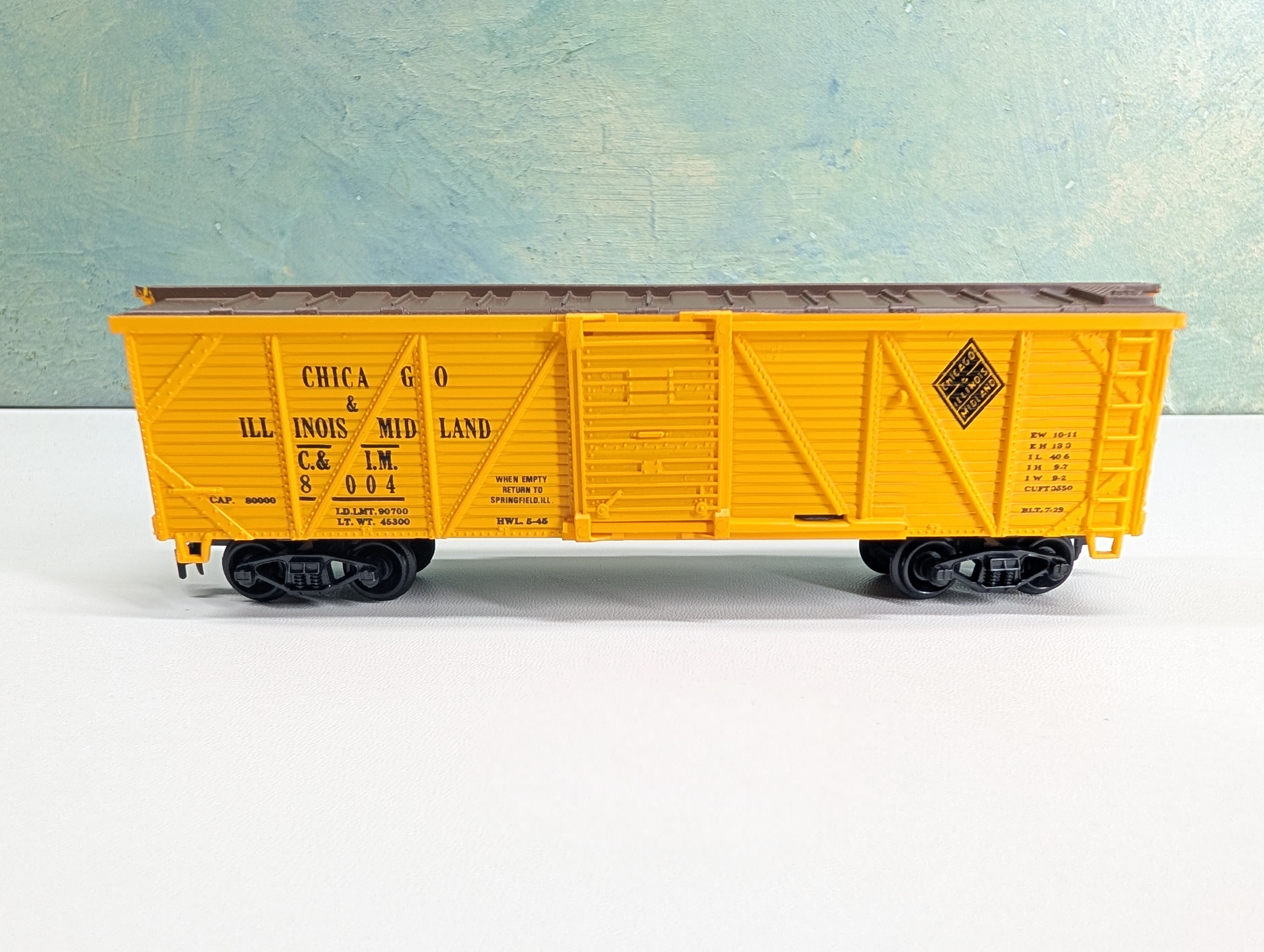 USED Life-Like HO Scale 42' Wooden Box Car Chicago & Illinois Midland C&IM #8004