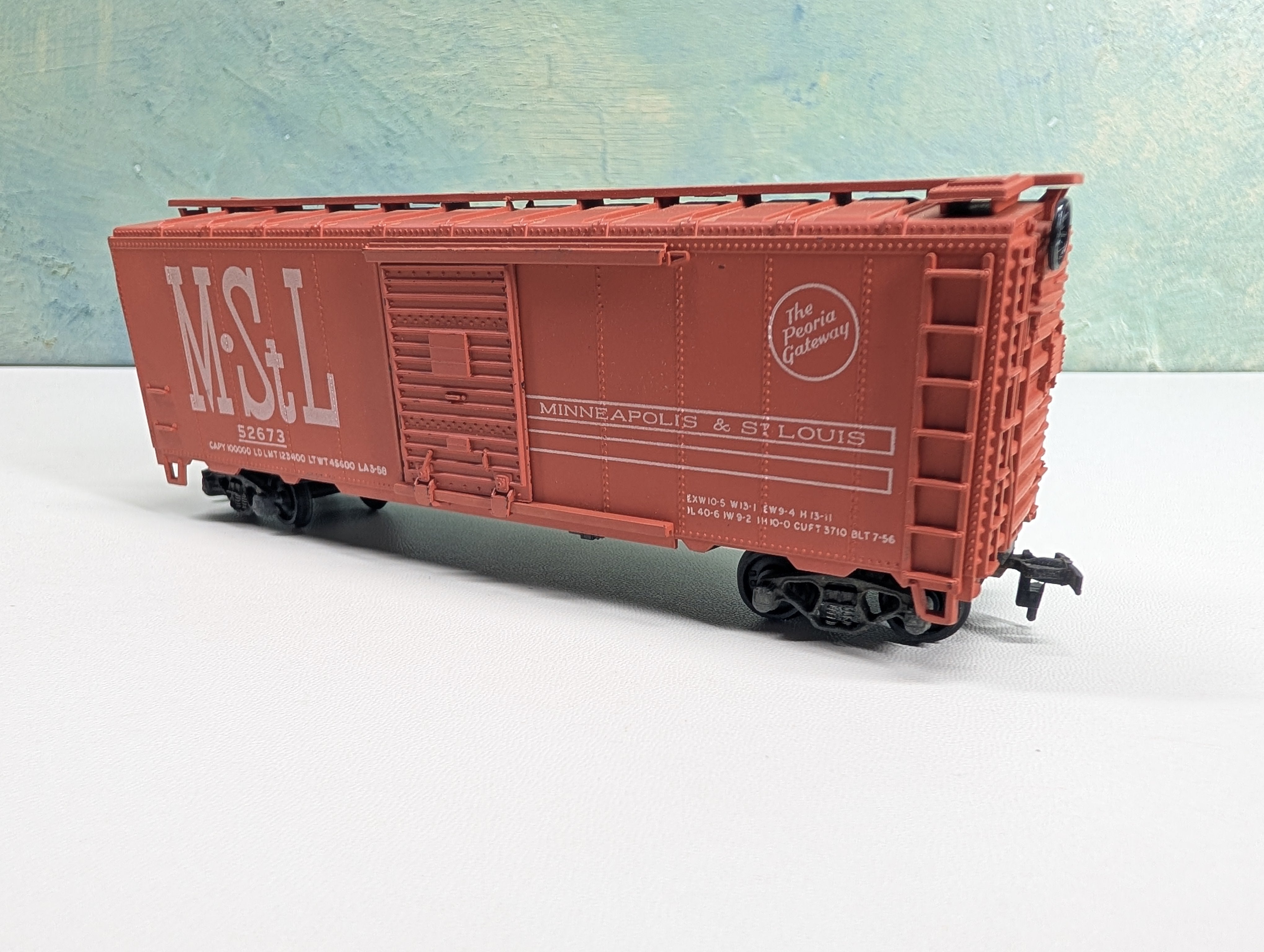 USED Athearn HO Scale 40' Box Car Minneapolis & St Louis MStL #52673