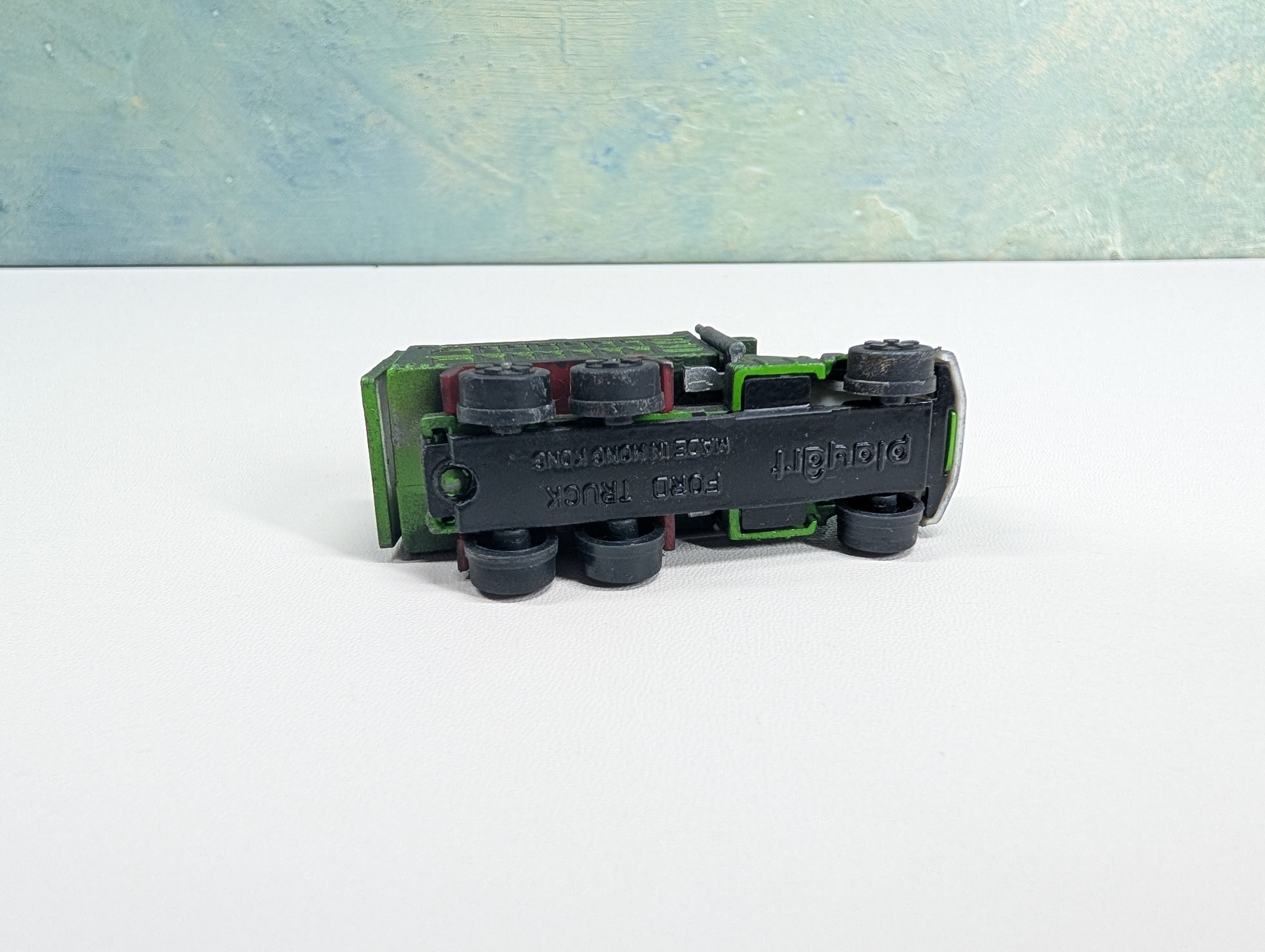 USED Playart HO Scale Green Dump Truck, Weathered