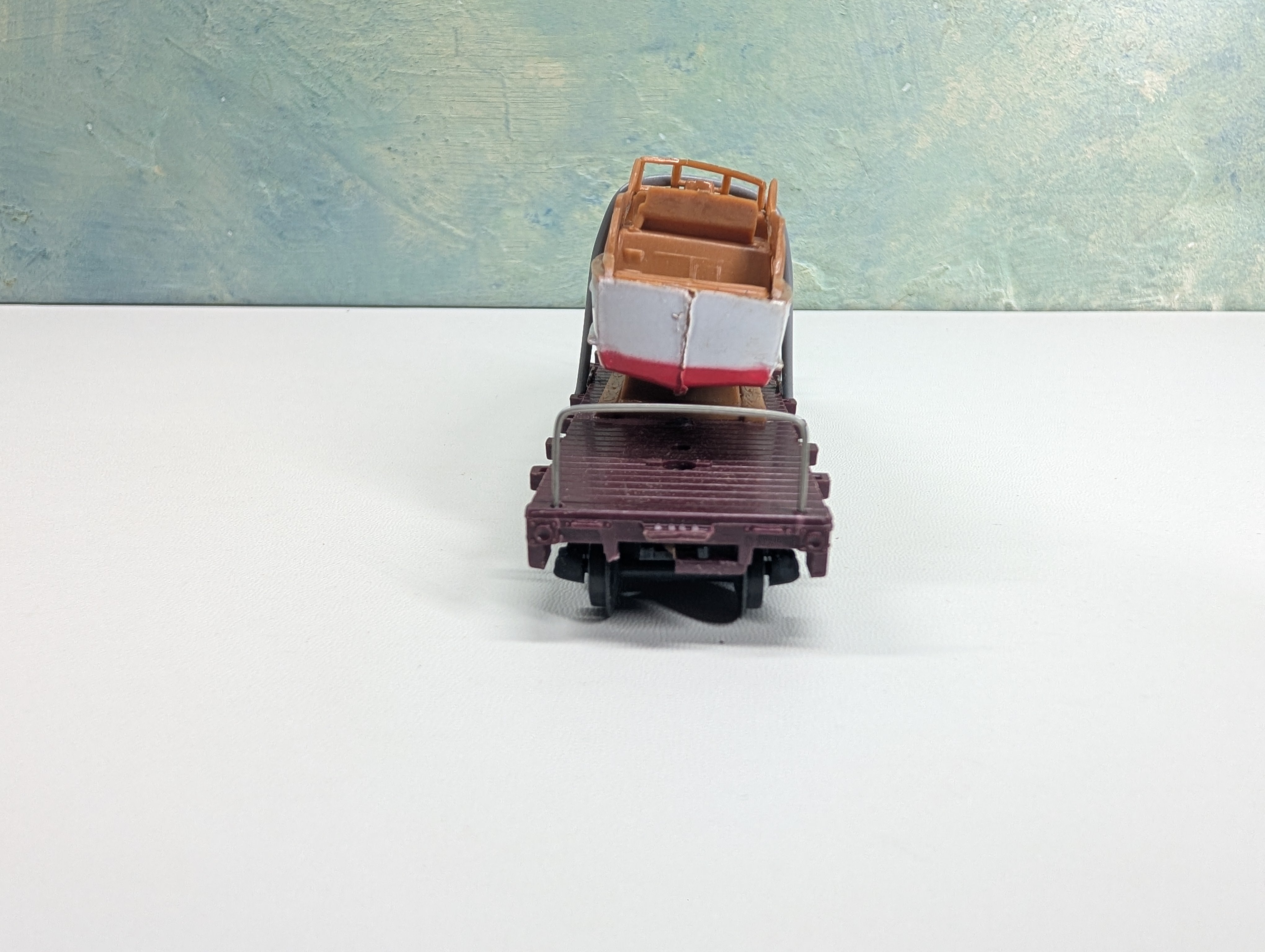 USED Marx HO Scale Flat Car w/ Boat Erie #6028 RARE