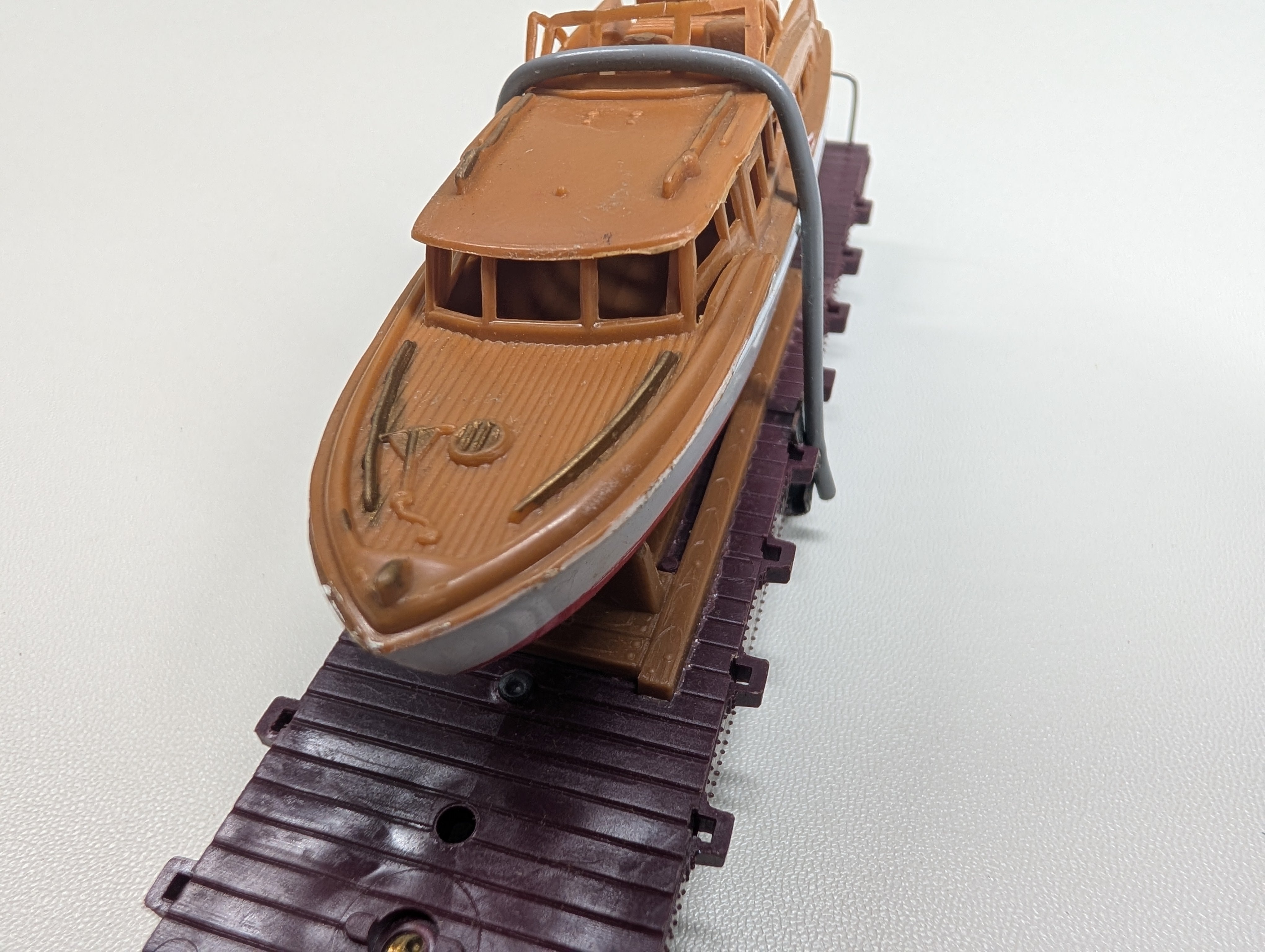 USED Marx HO Scale Flat Car w/ Boat Erie #6028 RARE