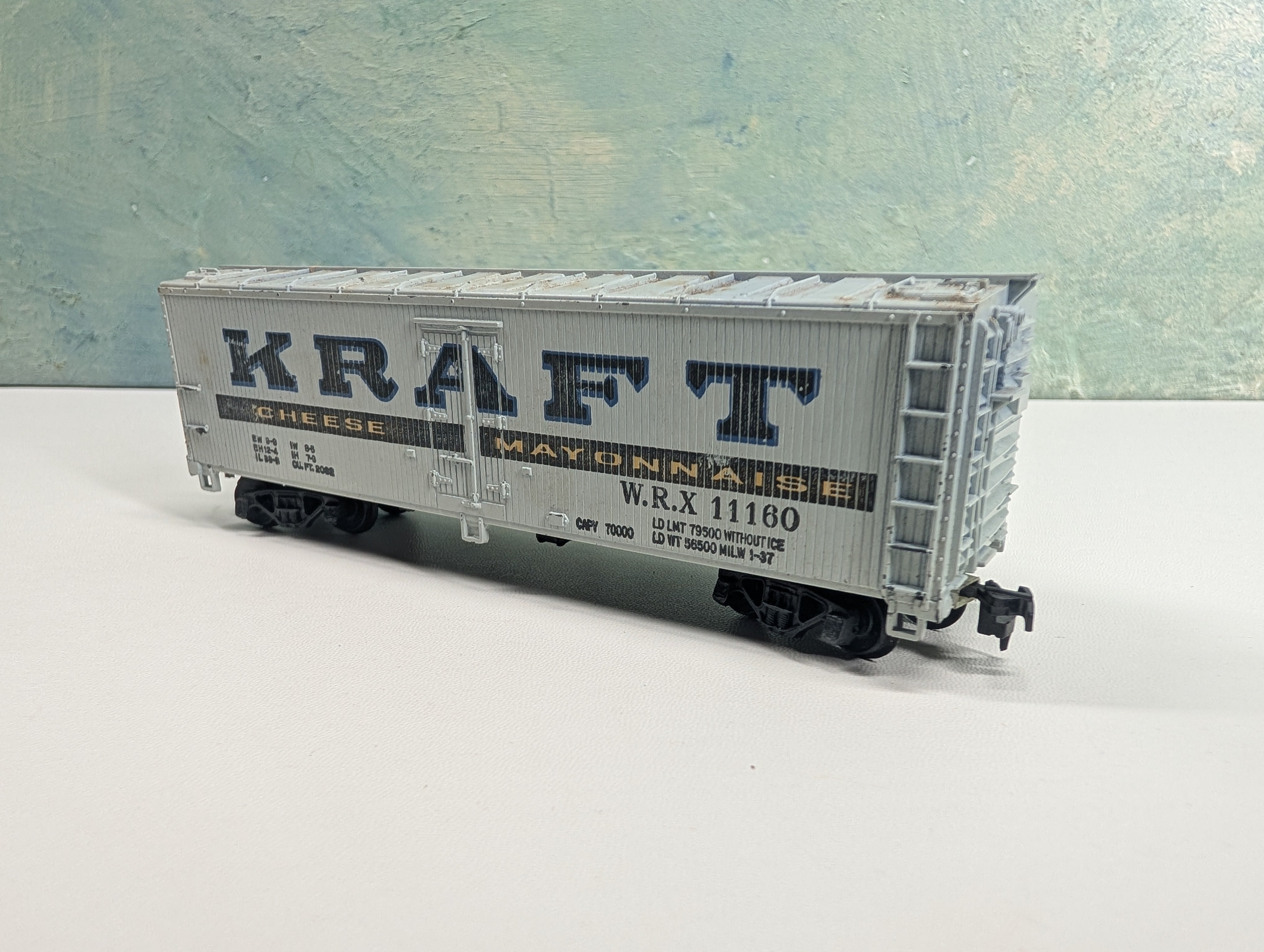 USED Mantua HO Scale 40' Billboard Reefer Kraft Cheese Mayonnaise WRX #11160