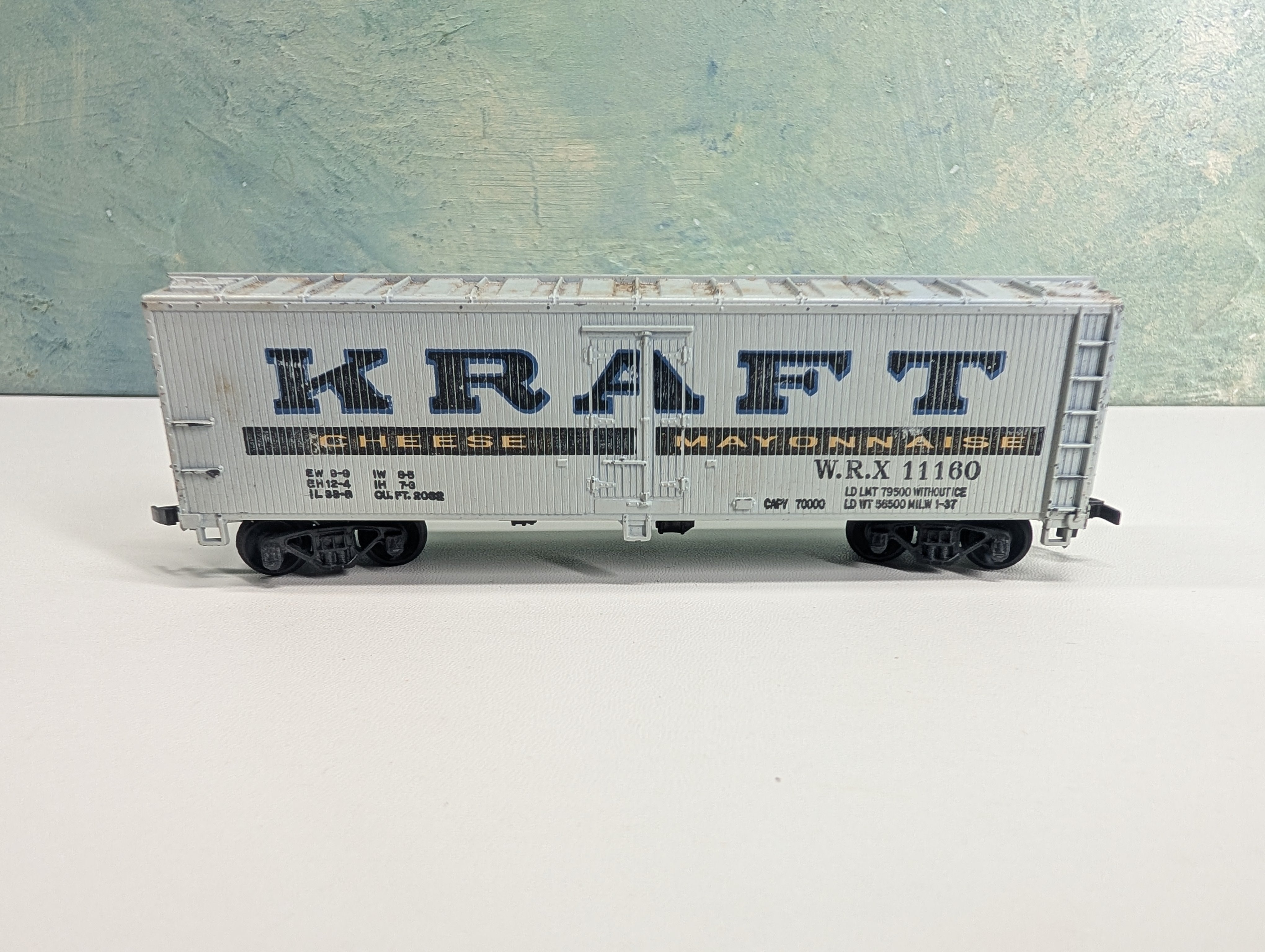 USED Mantua HO Scale 40' Billboard Reefer Kraft Cheese Mayonnaise WRX #11160