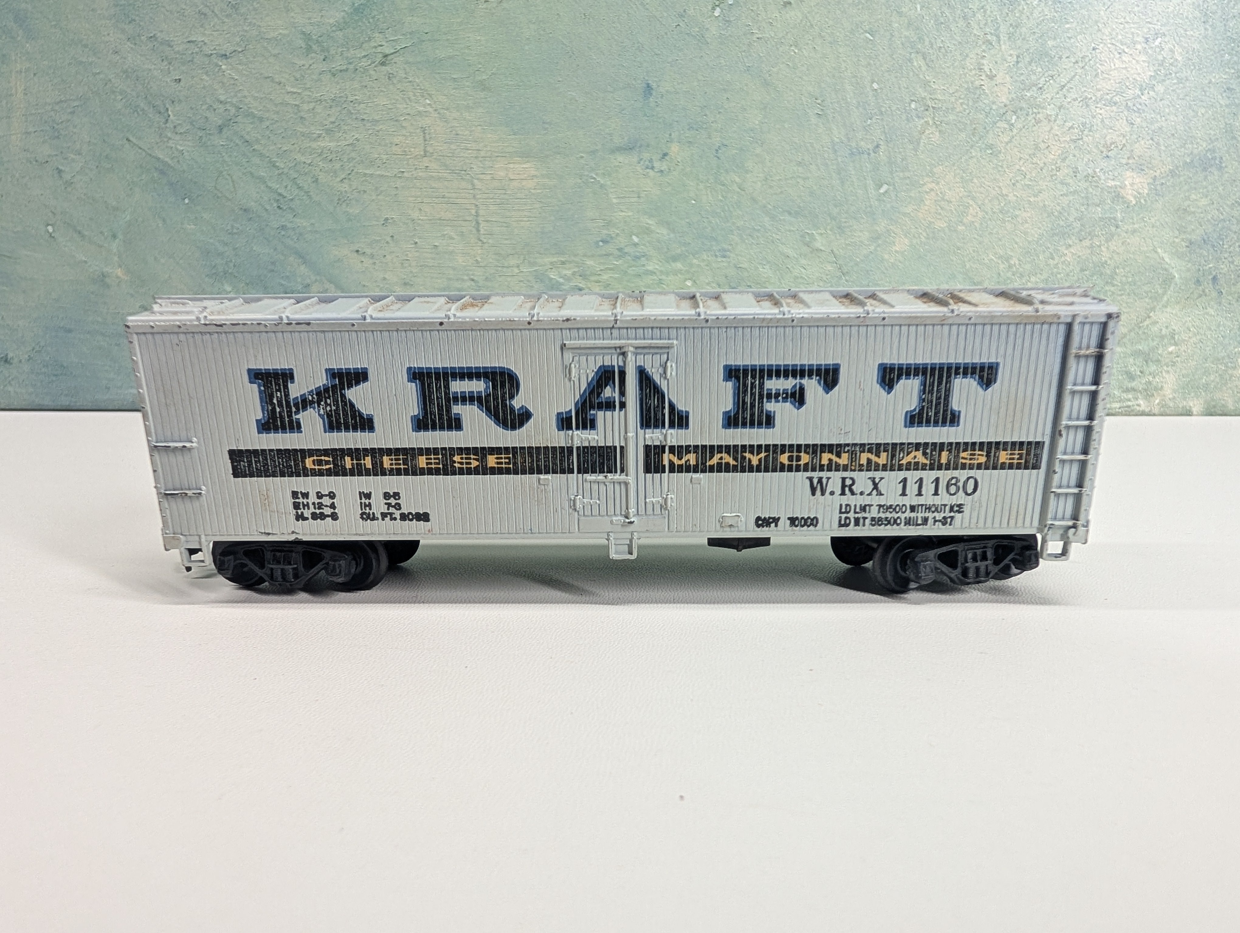 USED Mantua HO Scale 40' Billboard Reefer Kraft Cheese Mayonnaise WRX #11160