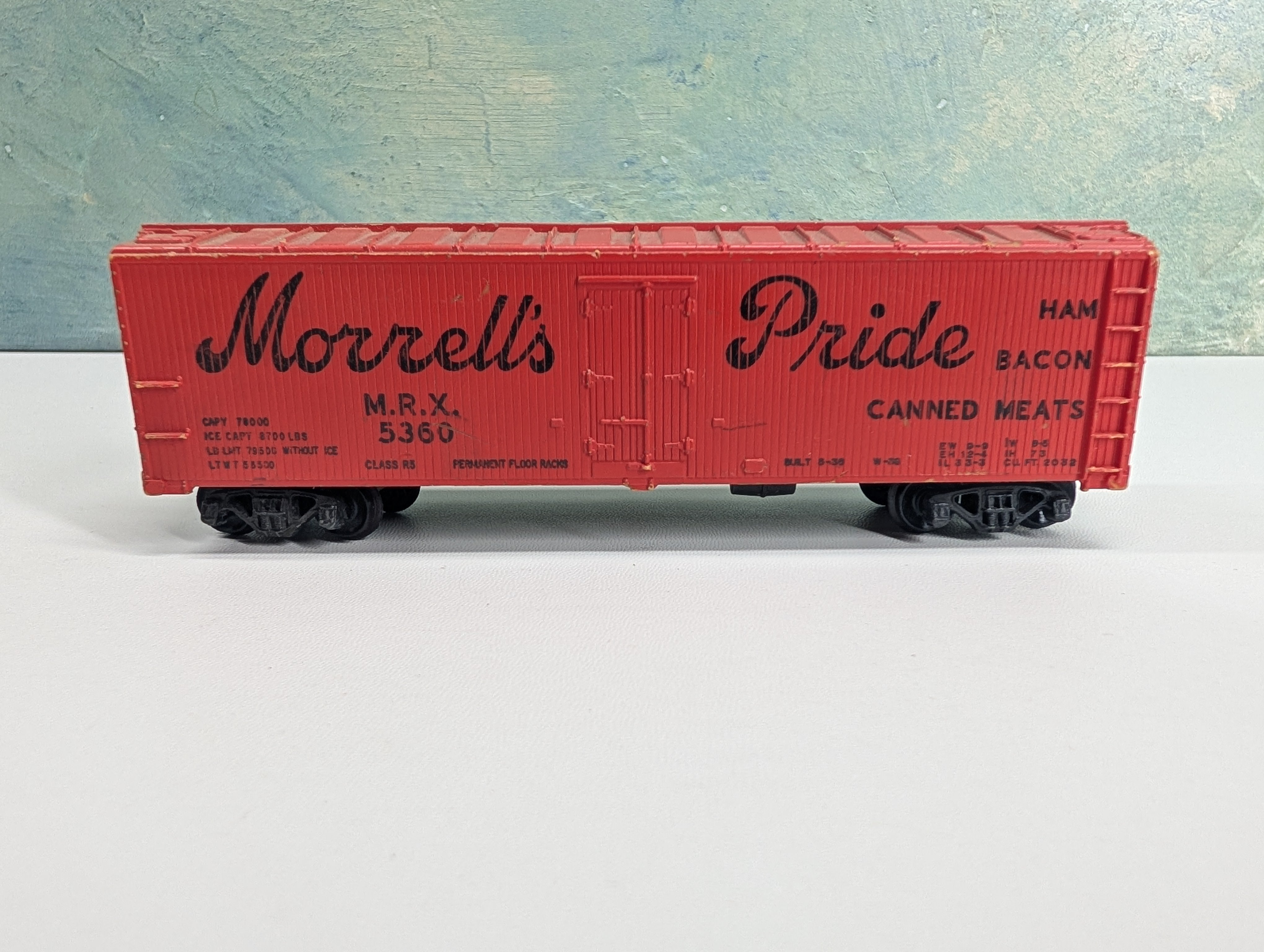 USED Mantua HO Scale Billboard Reefer Morrell's Pride MRX #5360 Ham, Bacon, Canned Meats