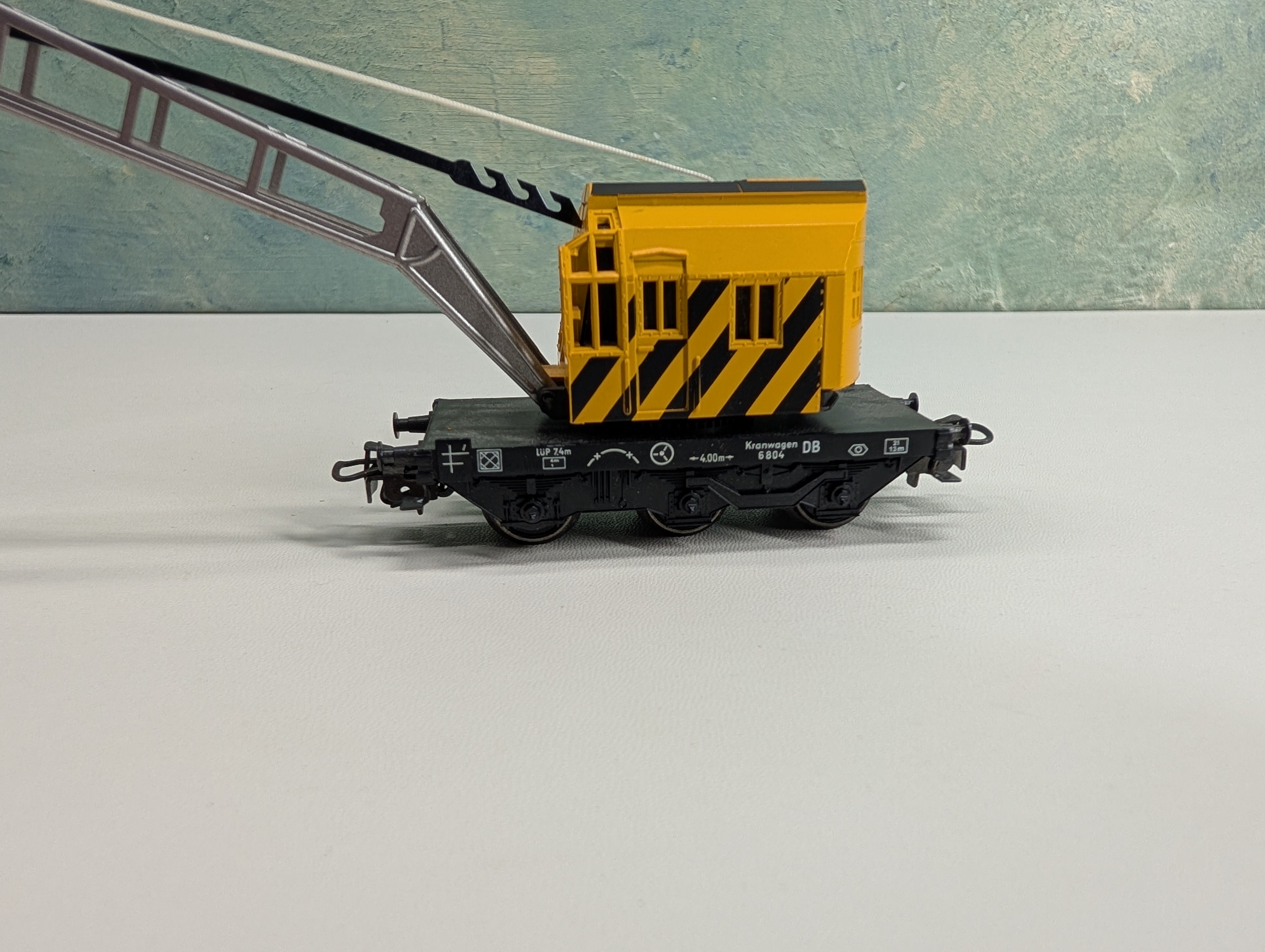 USED Marklin HO Scale Yellow DB Krupp Ardelt Crane Truck Car #6804