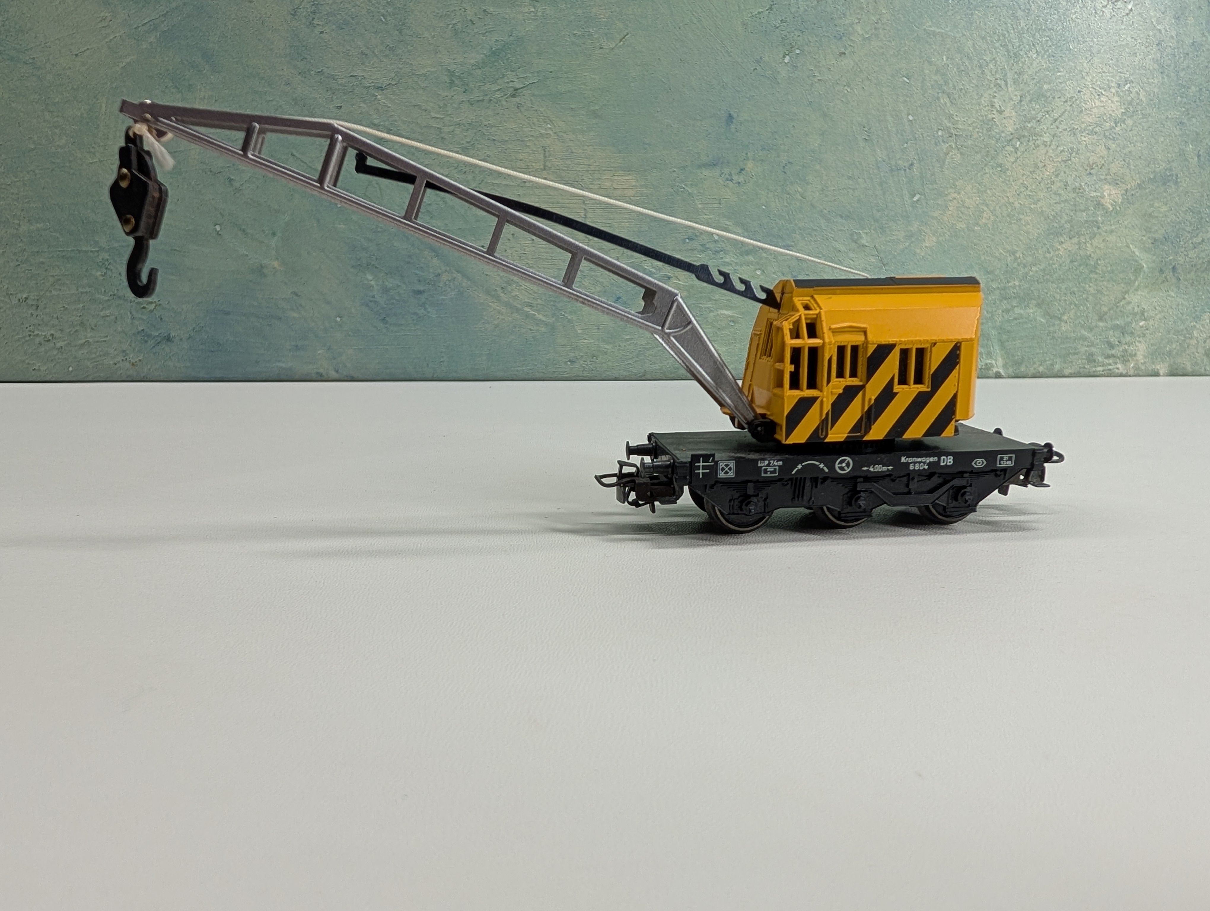 USED Marklin HO Scale Yellow DB Krupp Ardelt Crane Truck Car #6804