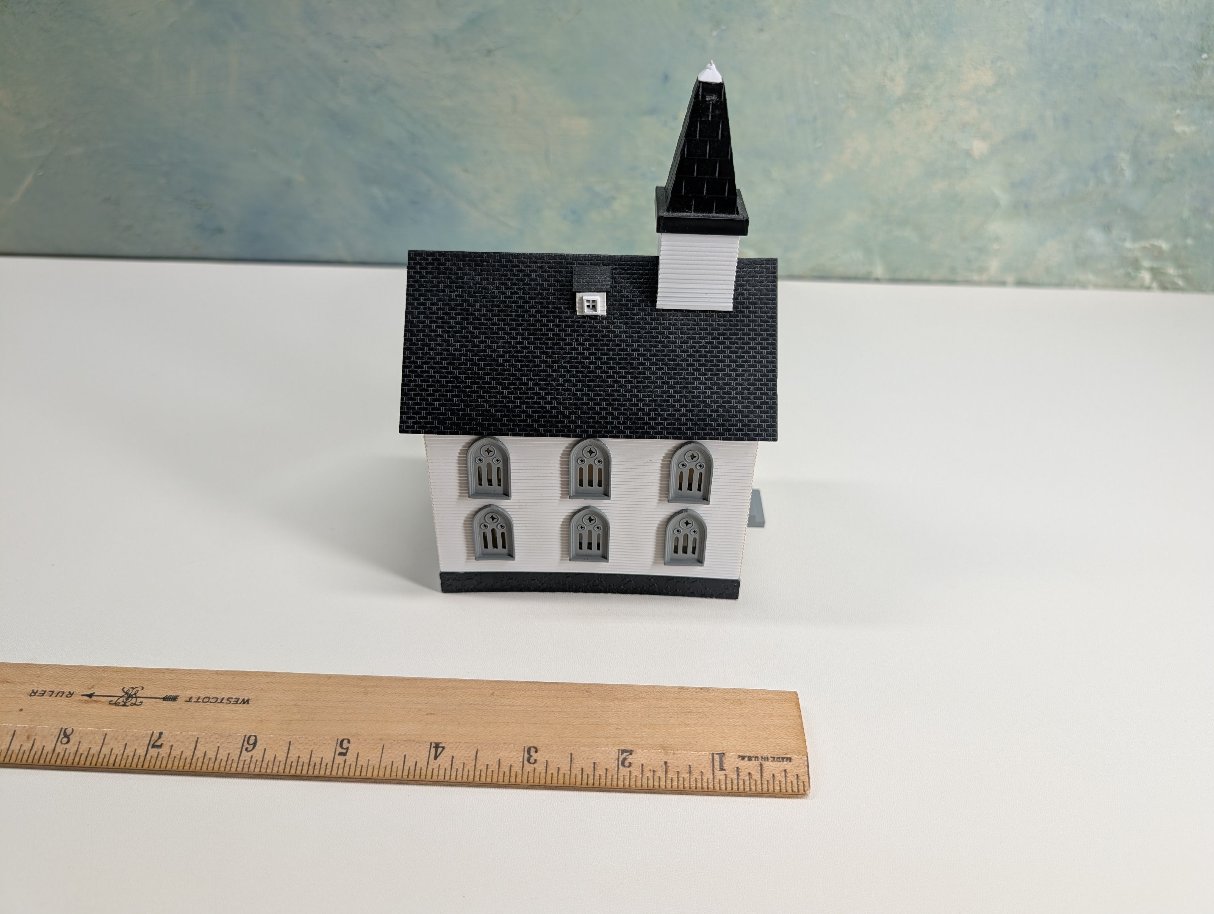 USED HO Scale Church Black and White
