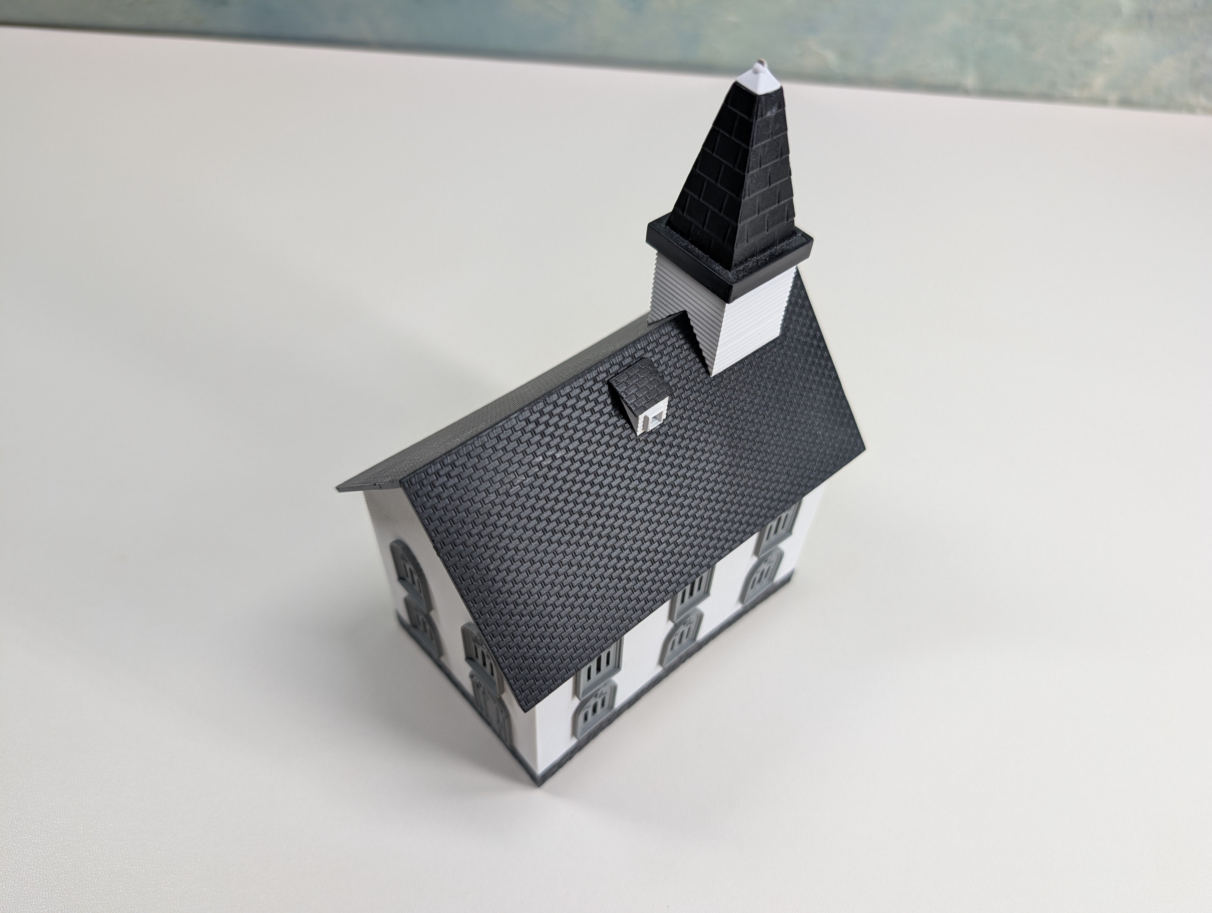USED HO Scale Church Black and White