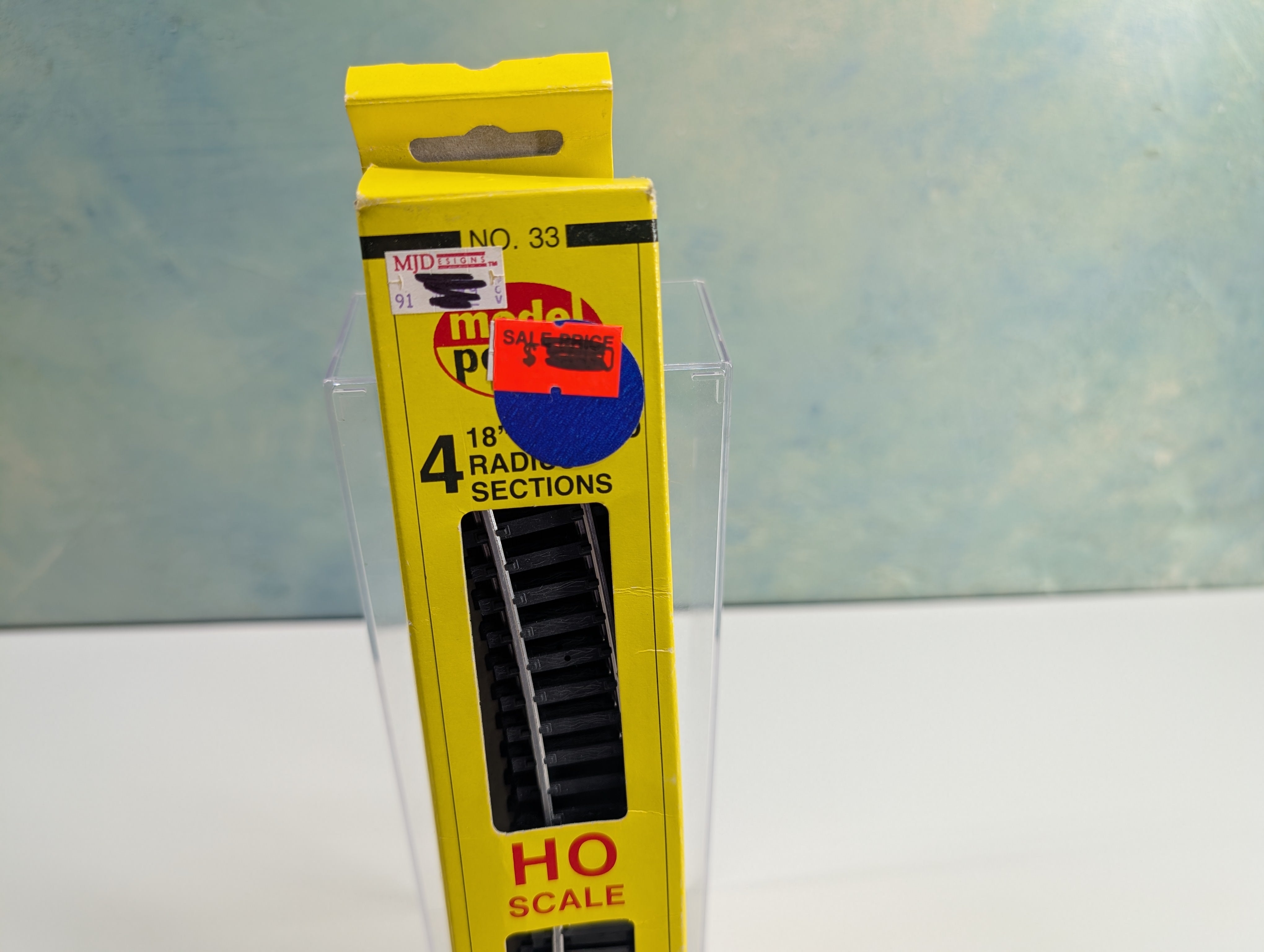 Model Power 33 HO Scale 18" Radius Curve Nickel Silver Code 100 Track (4 pcs)